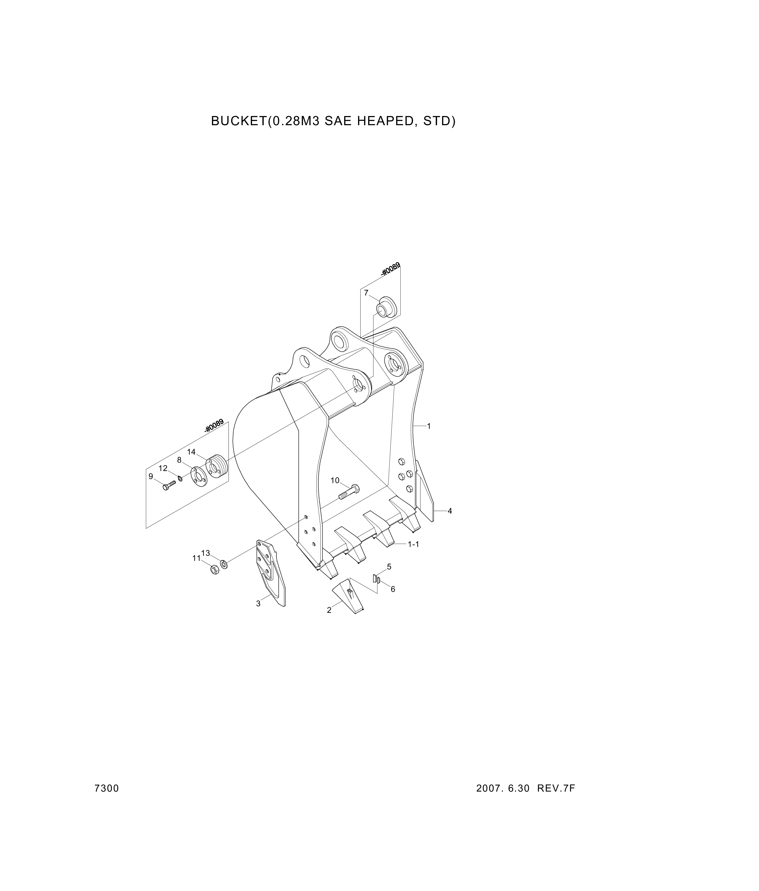 drawing for Hyundai Construction Equipment 61EE-01260GG - SIDECUTTER-LH (figure 1)