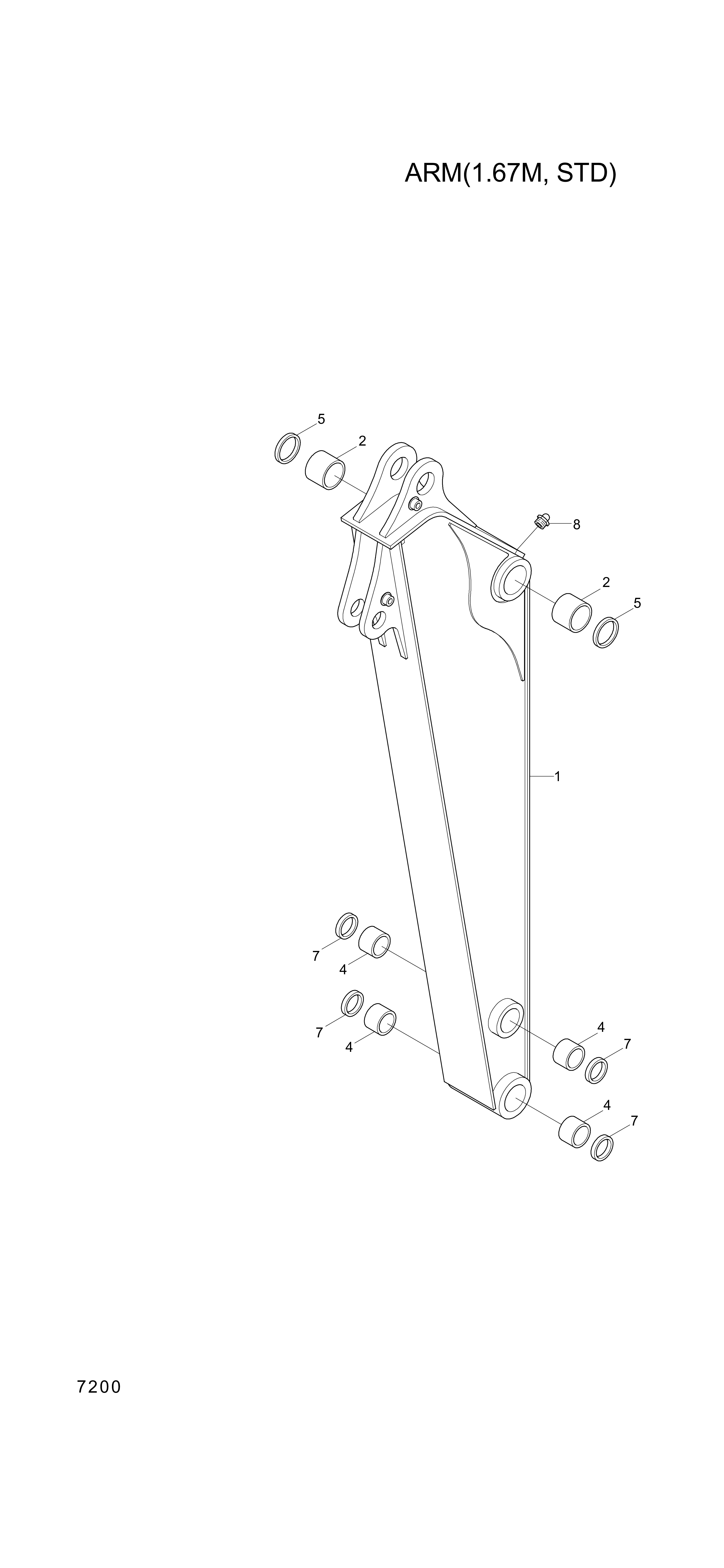 drawing for Hyundai Construction Equipment 61EN-12340 - BUSHING-BRONZE (figure 1)