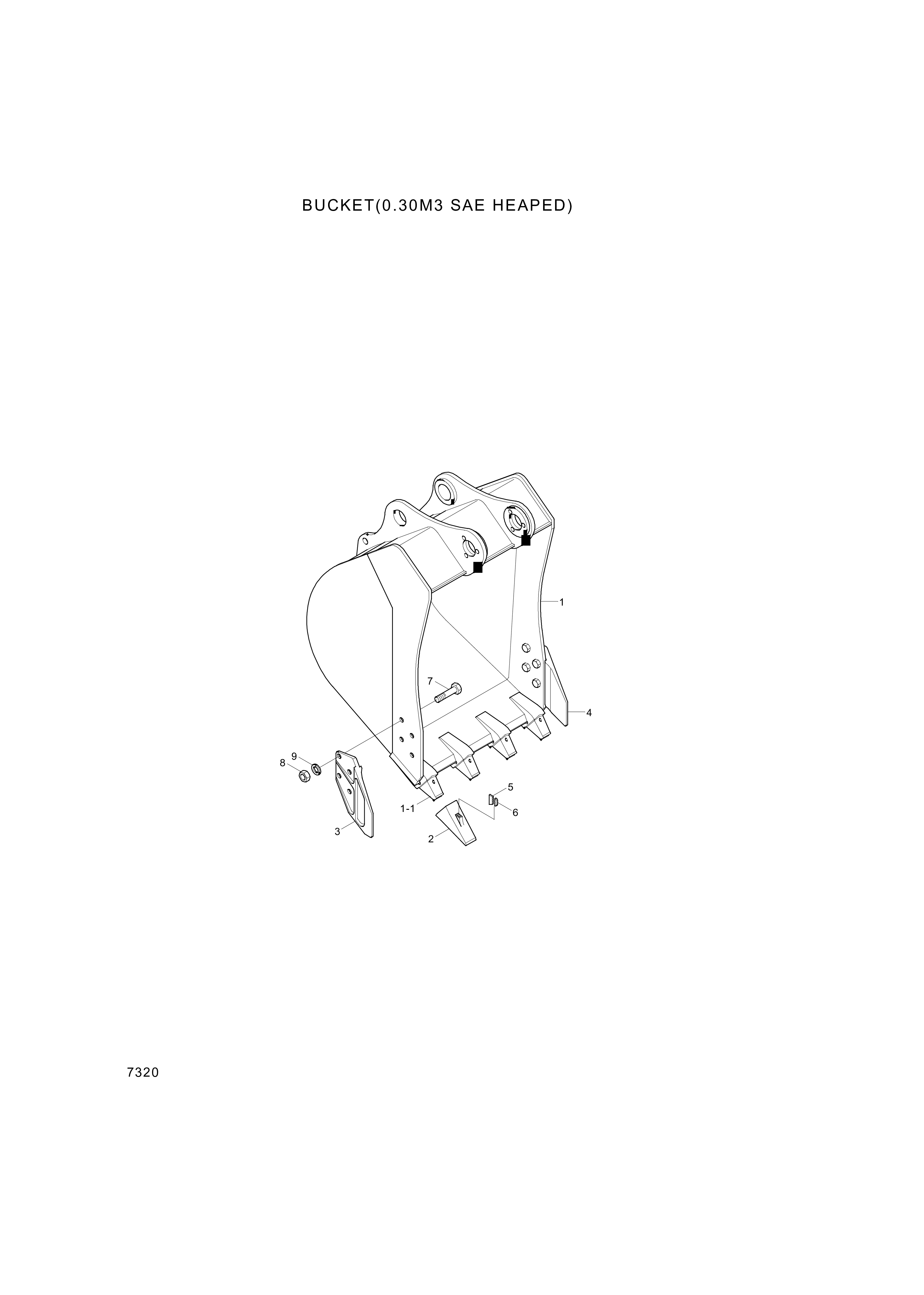 drawing for Hyundai Construction Equipment 61EE-01300BG - TOOTH (figure 3)