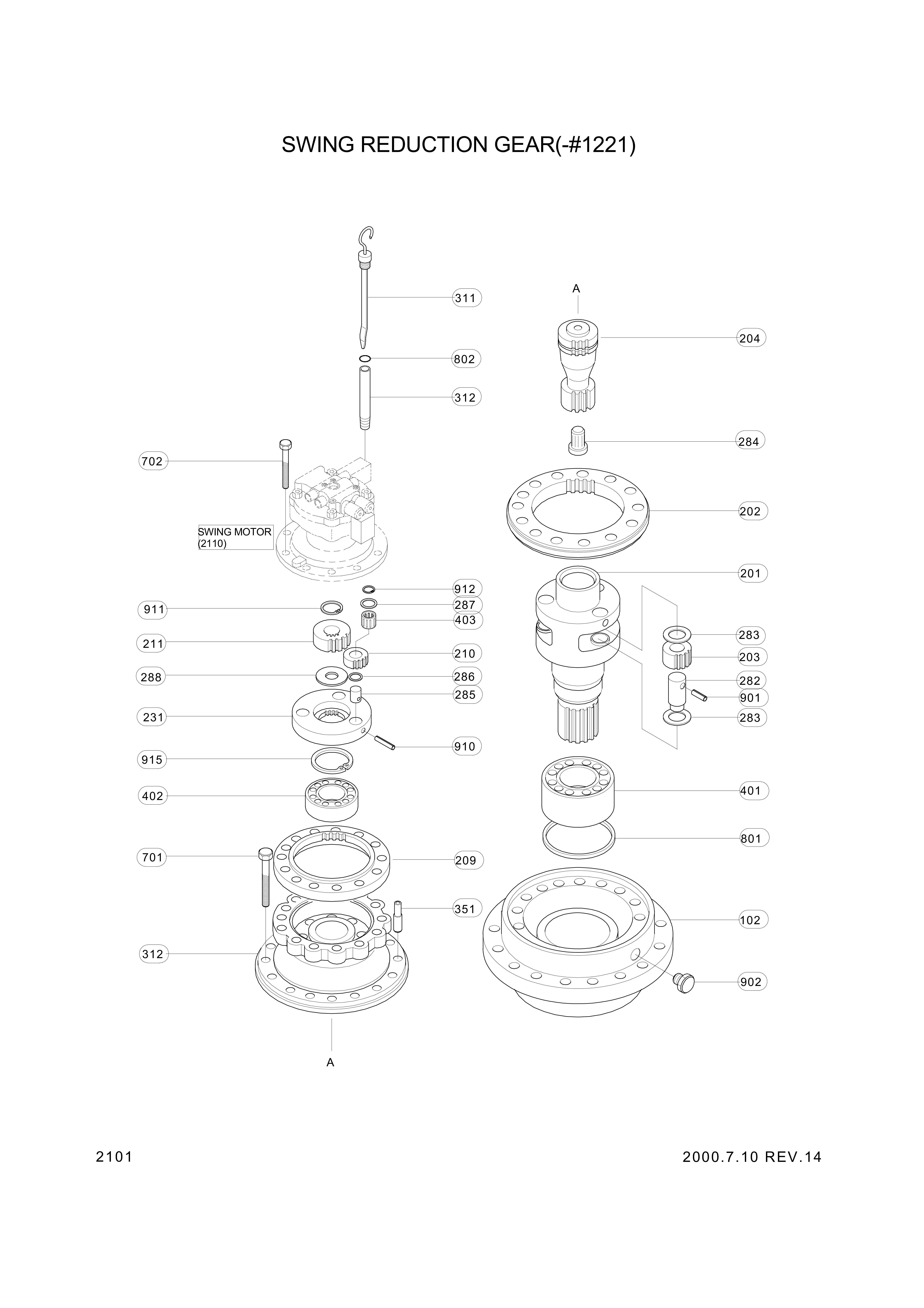drawing for Hyundai Construction Equipment P230240 - BEARING (figure 1)