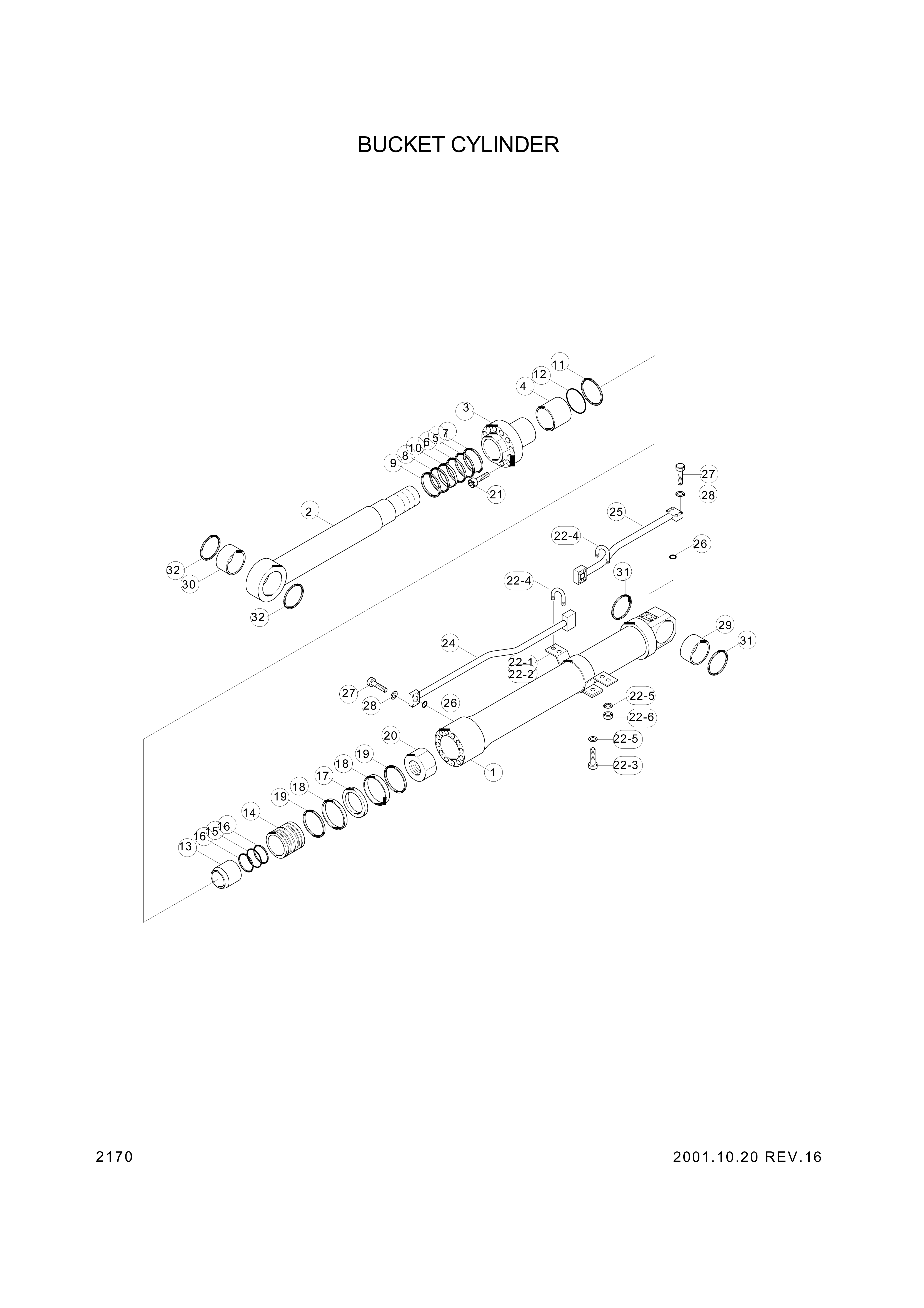 drawing for Hyundai Construction Equipment 161-35 - BUSHING-PIN (figure 5)
