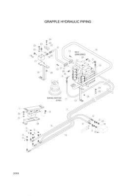 Technical drawing of Hyundai Construction Equipment 3537-171-310 PORT RELIEF VALVE with dimensions and layout (figure 2)