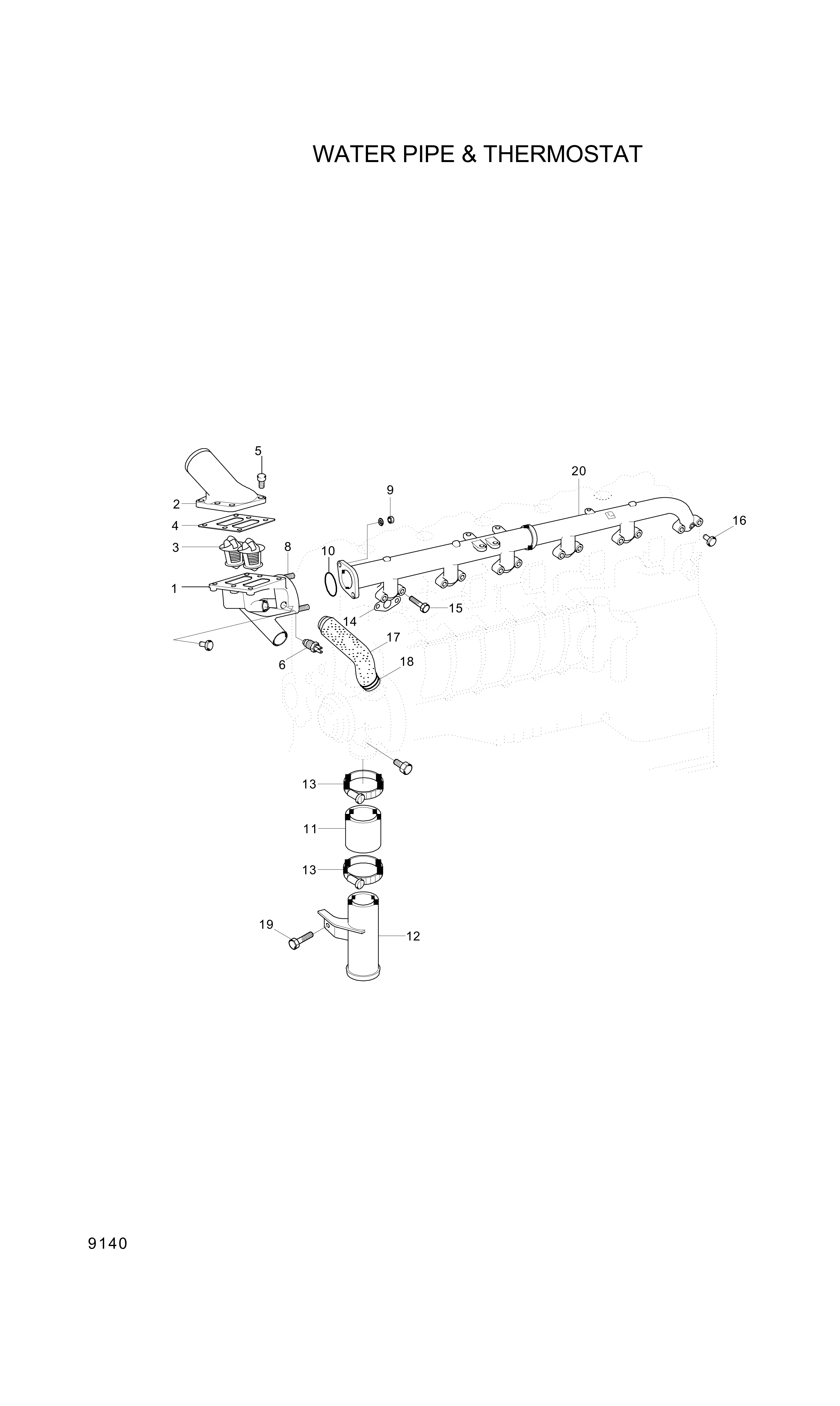 drawing for Hyundai Construction Equipment 94345-72000 - O-RING, WATER OUT PIPE (figure 3)