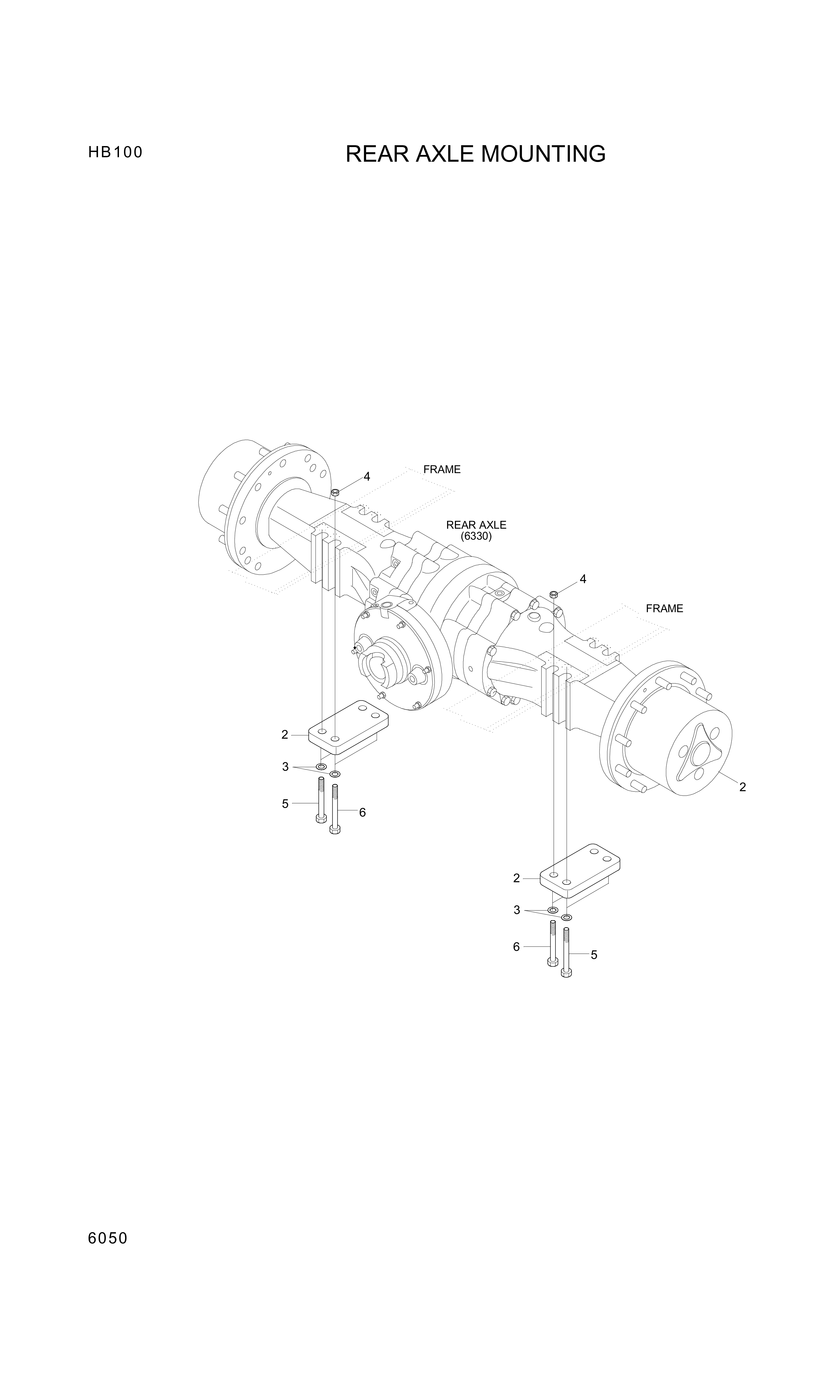 drawing for Hyundai Construction Equipment 81U2-20030 - AXLE ASSY-REAR (figure 1)