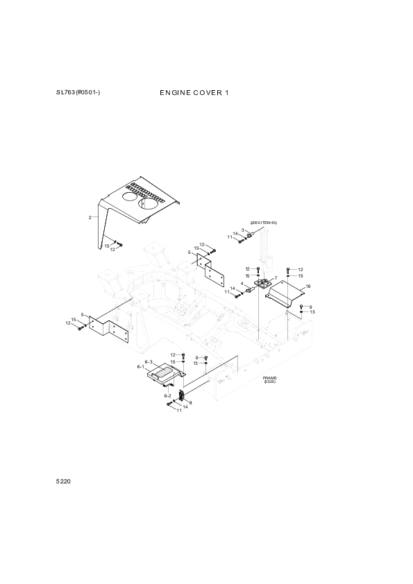 drawing for Hyundai Construction Equipment 76Z1-40081 - COVER-BATT RH (figure 1)