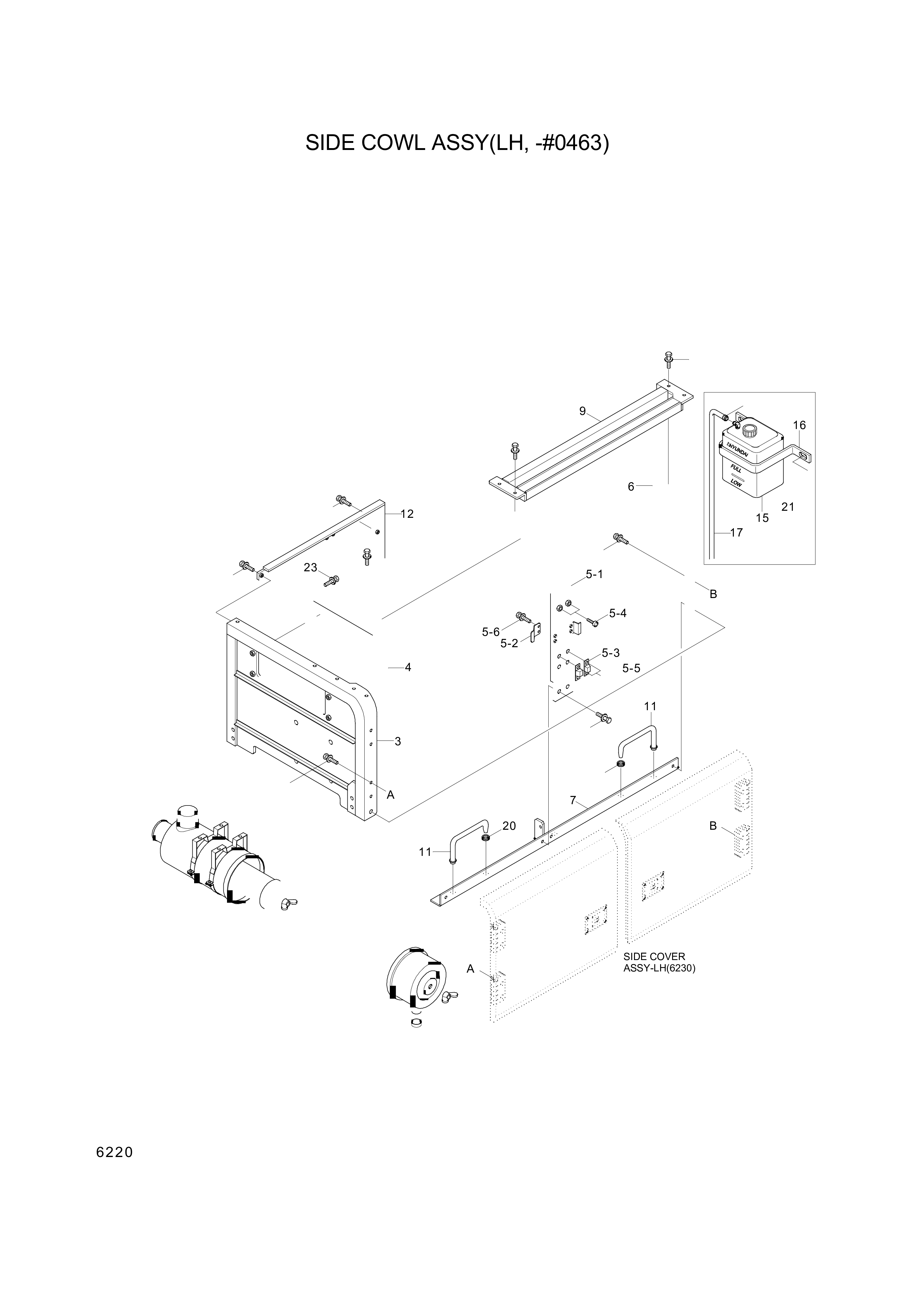 drawing for Hyundai Construction Equipment 14L1-01570-A - ELEMENT-INNER (figure 3)