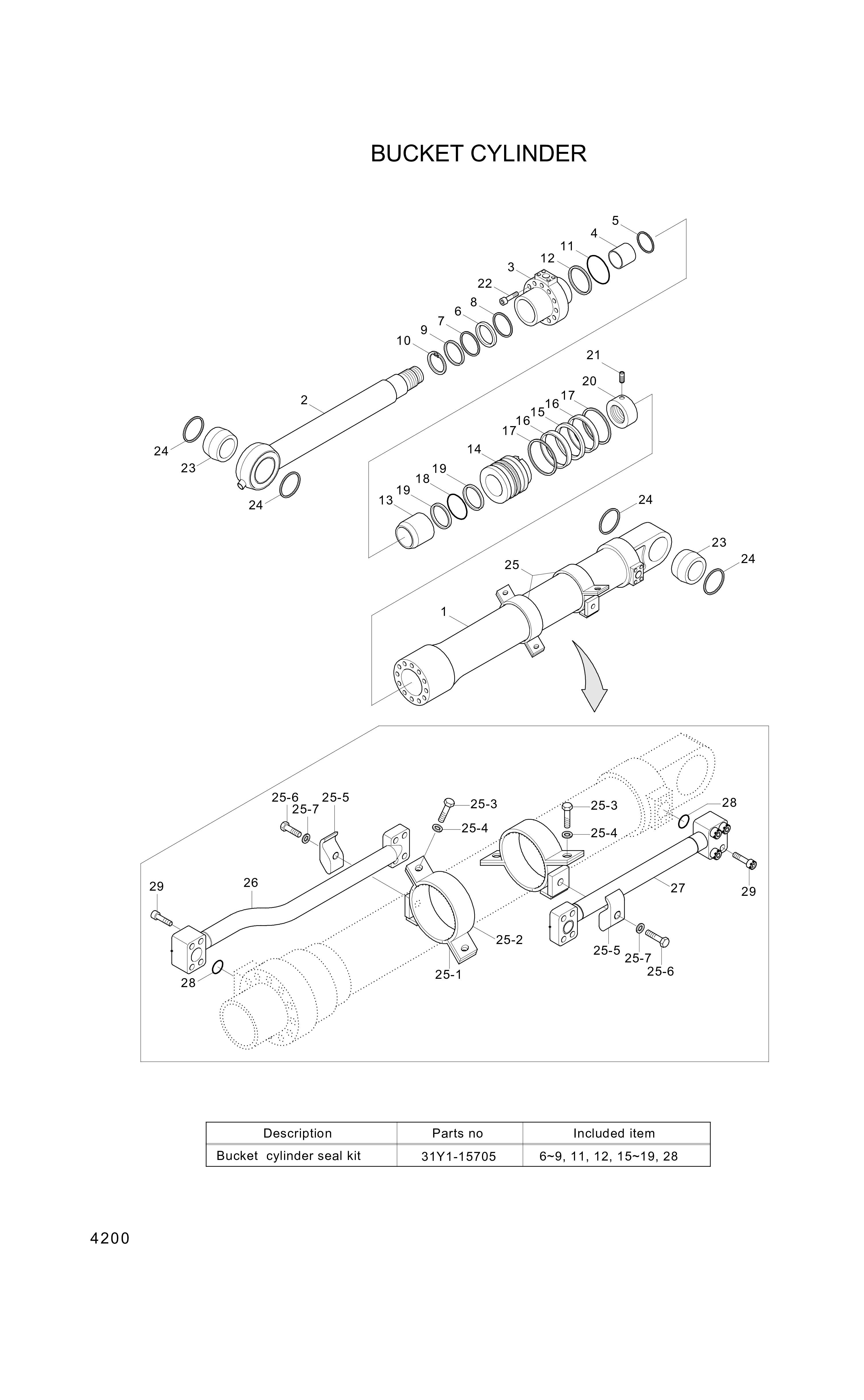 drawing for Hyundai Construction Equipment 330-16 - SEAL-PISTON (figure 5)