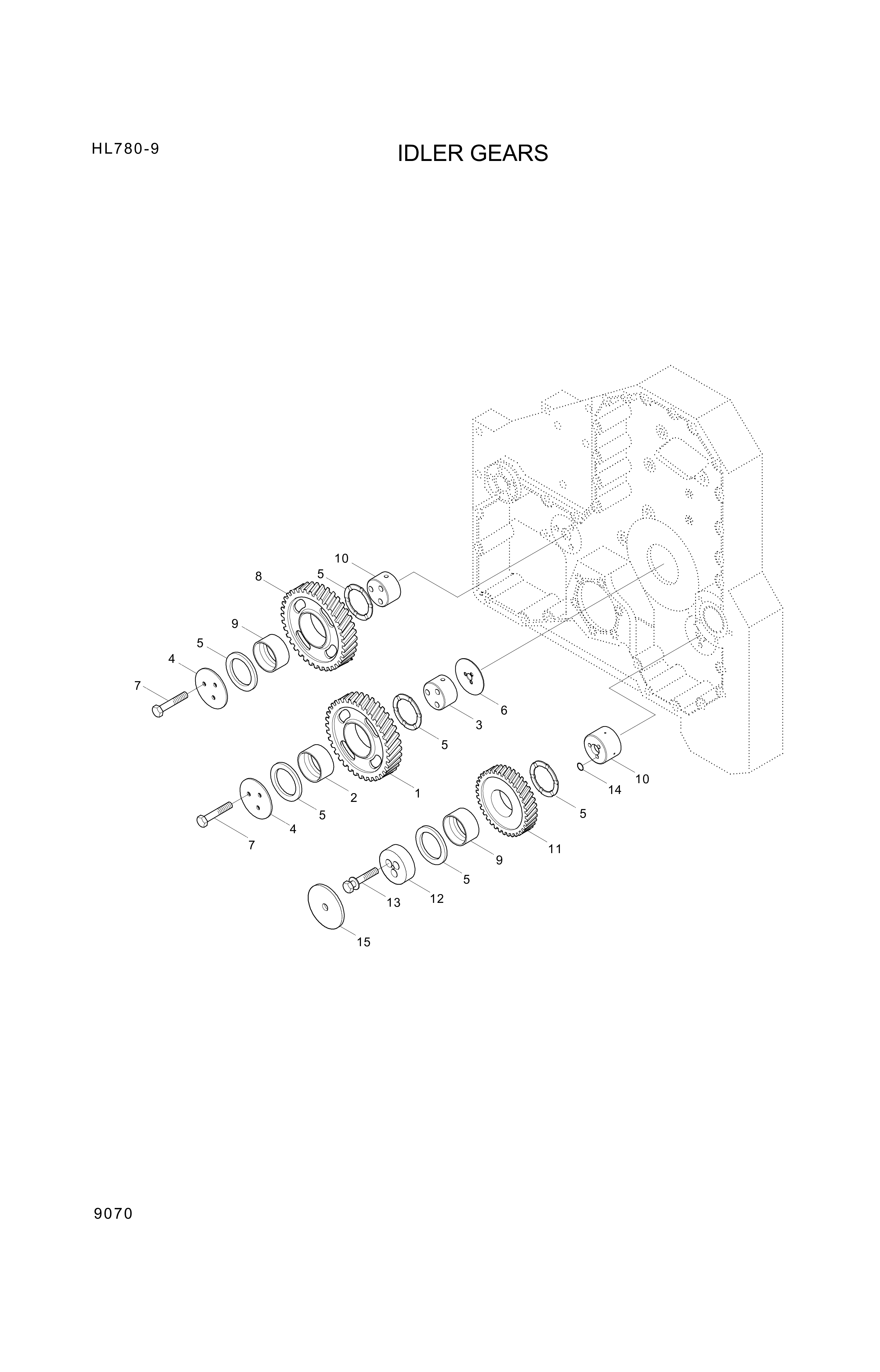 drawing for Hyundai Construction Equipment YUBP-04631 - GEAR ASSY-IDLE (figure 1)