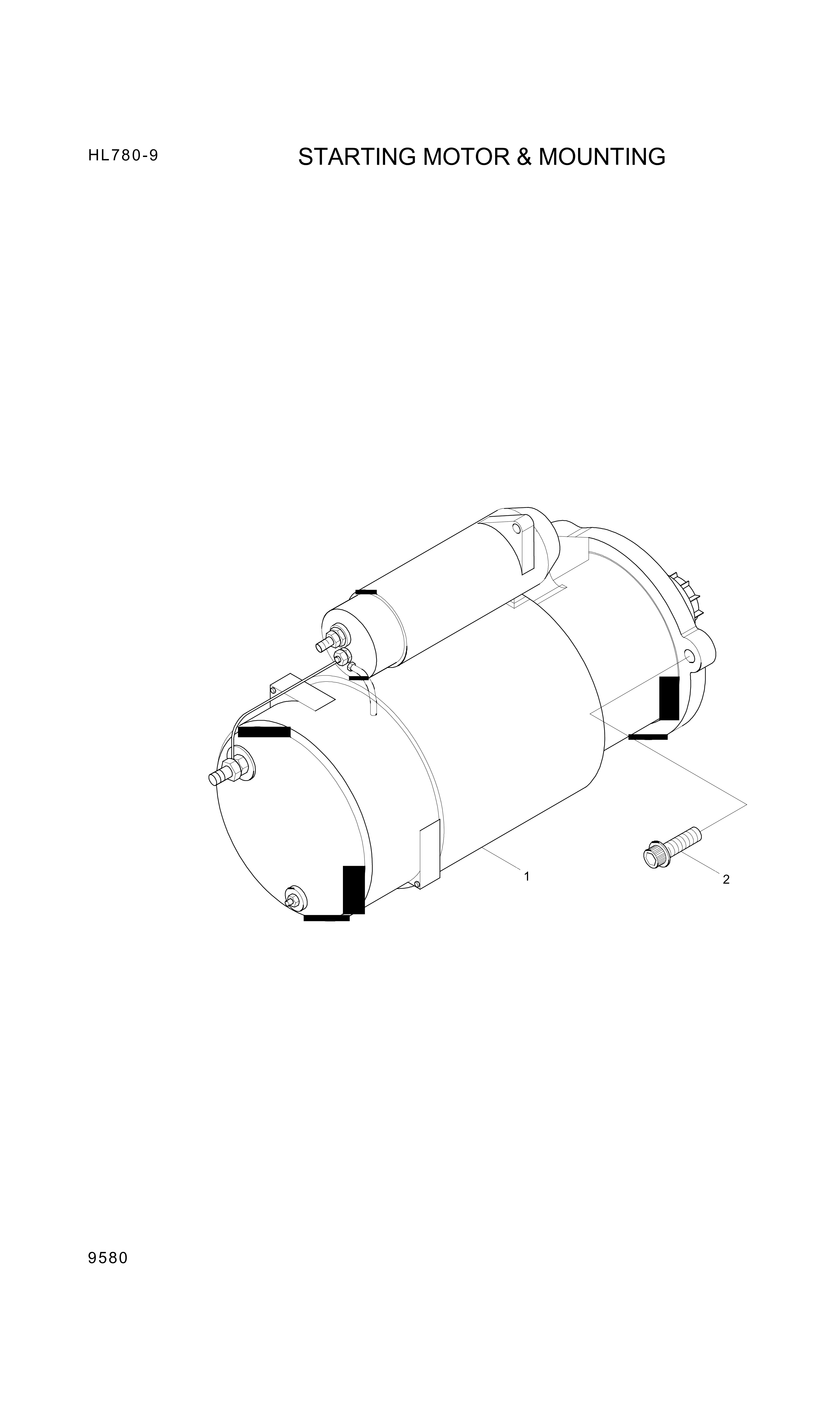 drawing for Hyundai Construction Equipment YUBP-04891 - MOTOR ASSY-START (figure 1)