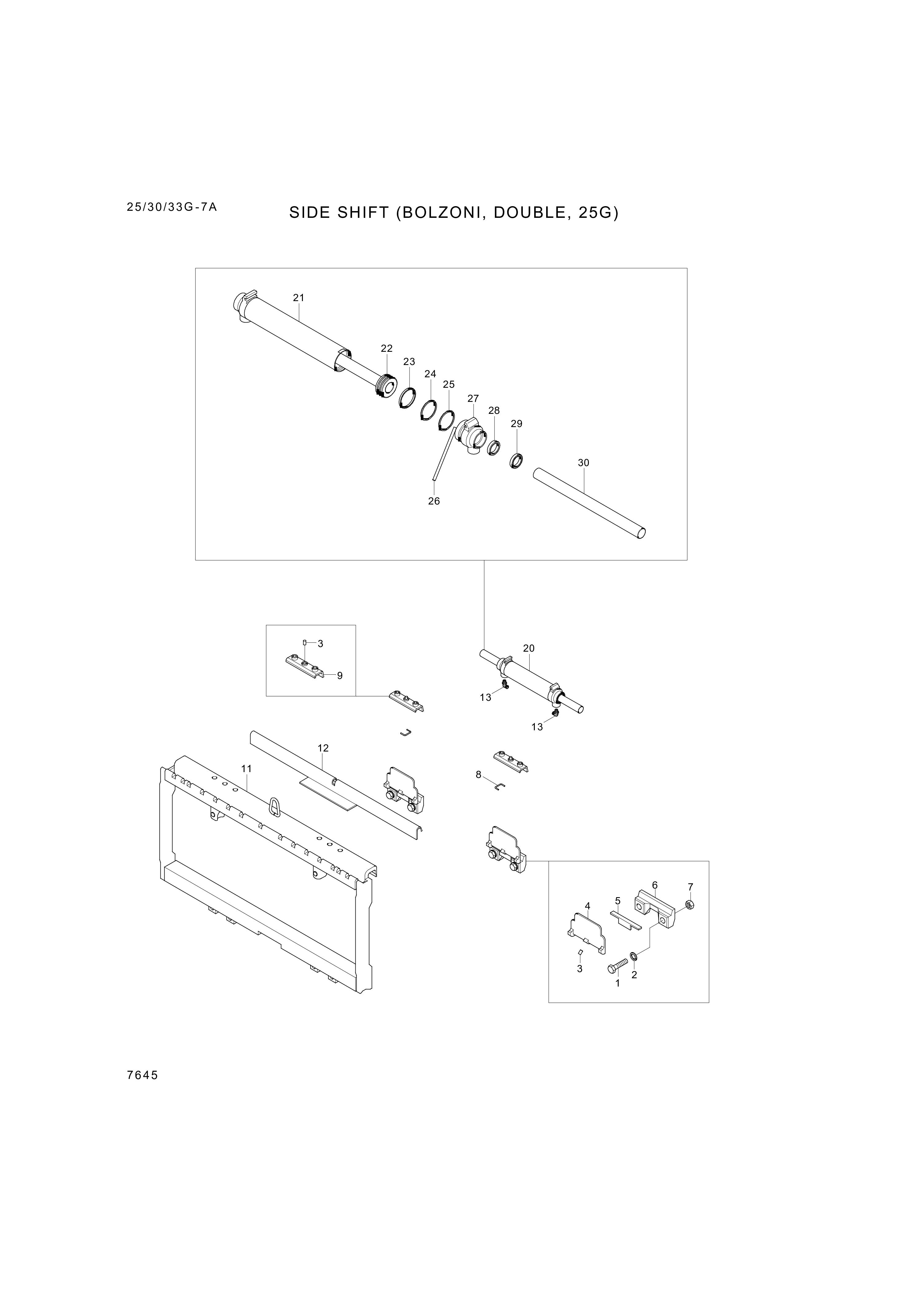 drawing for Hyundai Construction Equipment 101031192C - FRAME-SIDESHIFT (figure 5)
