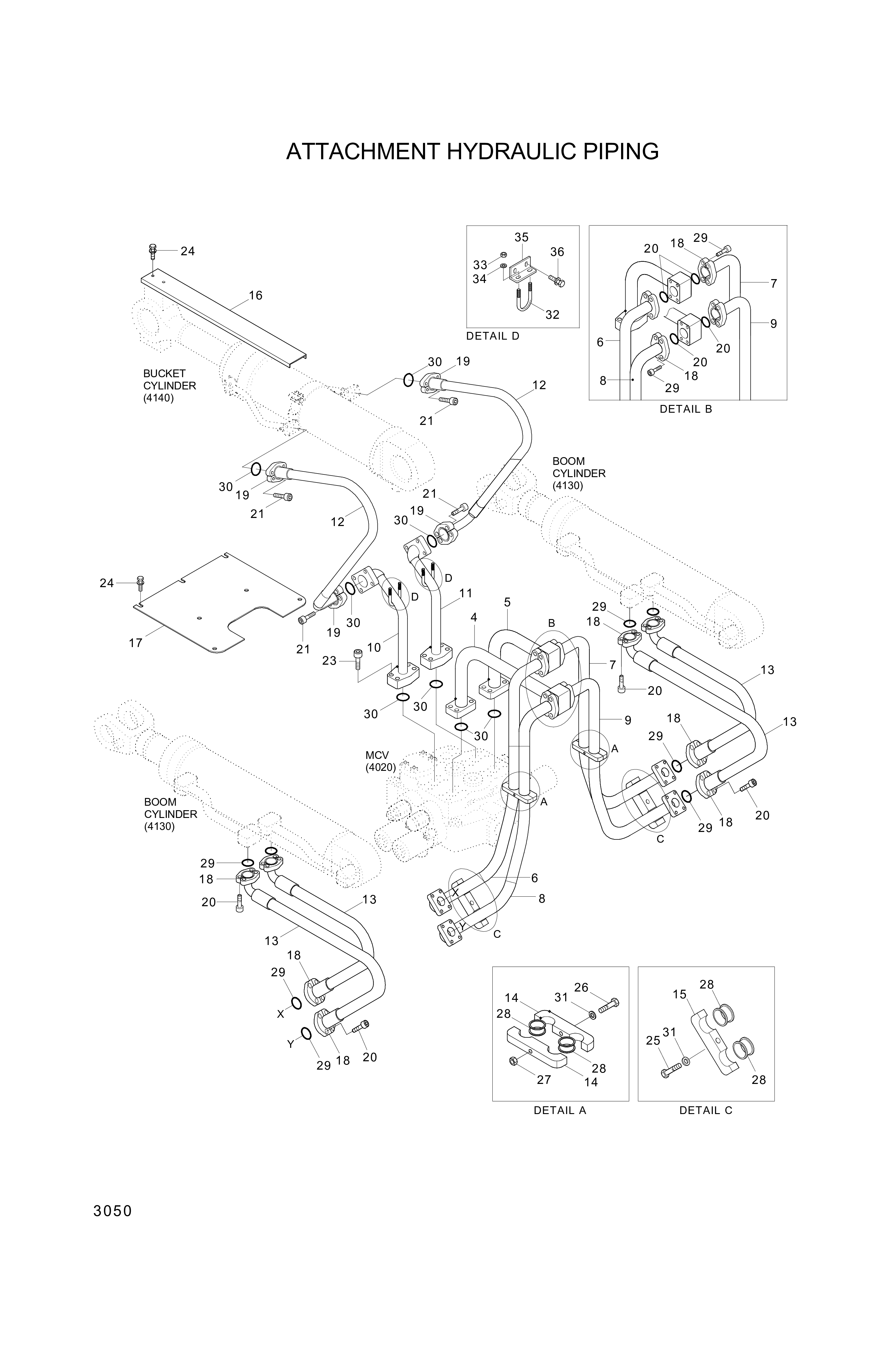 drawing for Hyundai Construction Equipment 34L3-00710 - CLAMP-PIPE (figure 2)