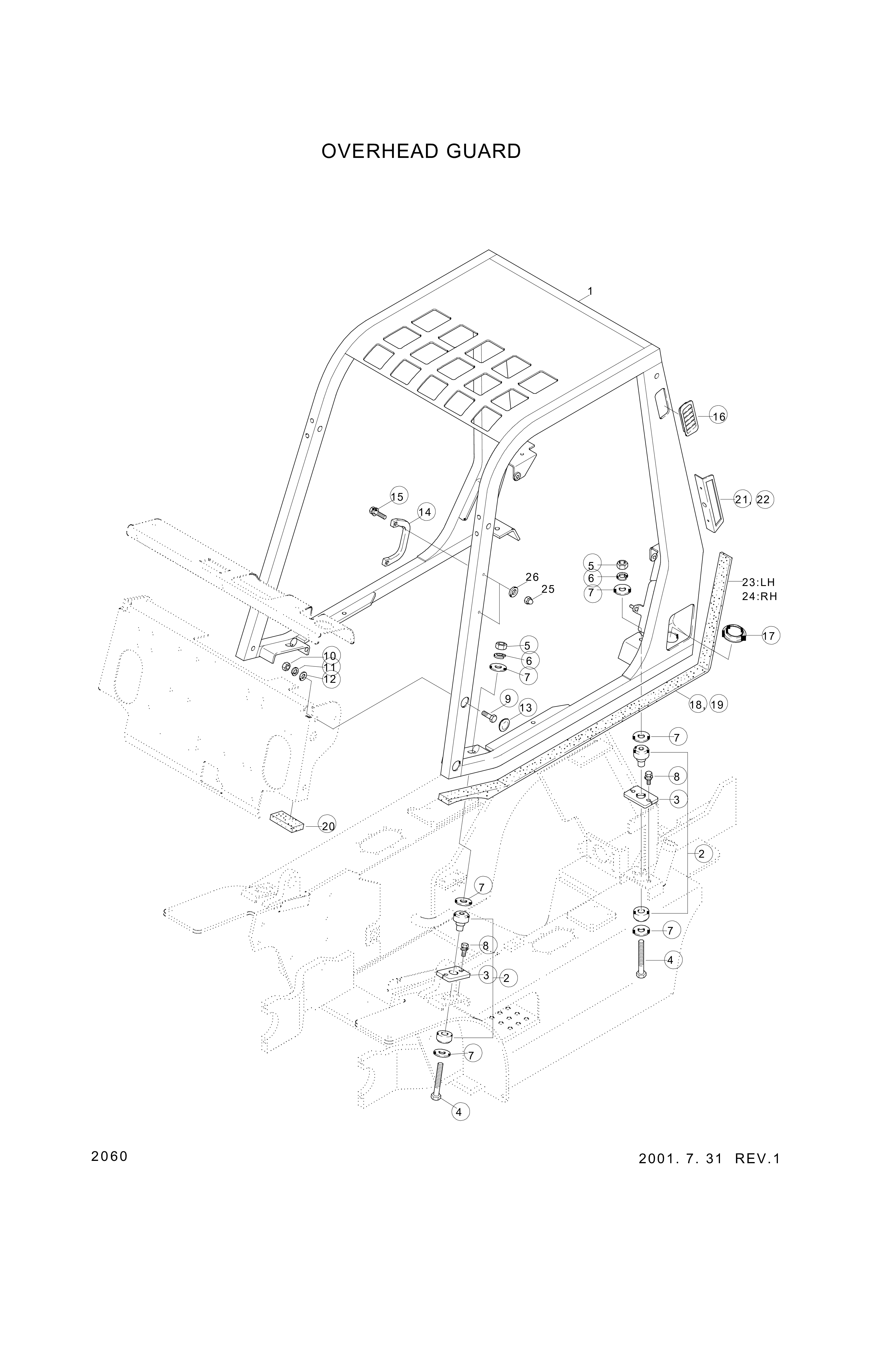Technical drawing of Hyundai Construction Equipment S295-06000V NUT-CAP with dimensions and layout