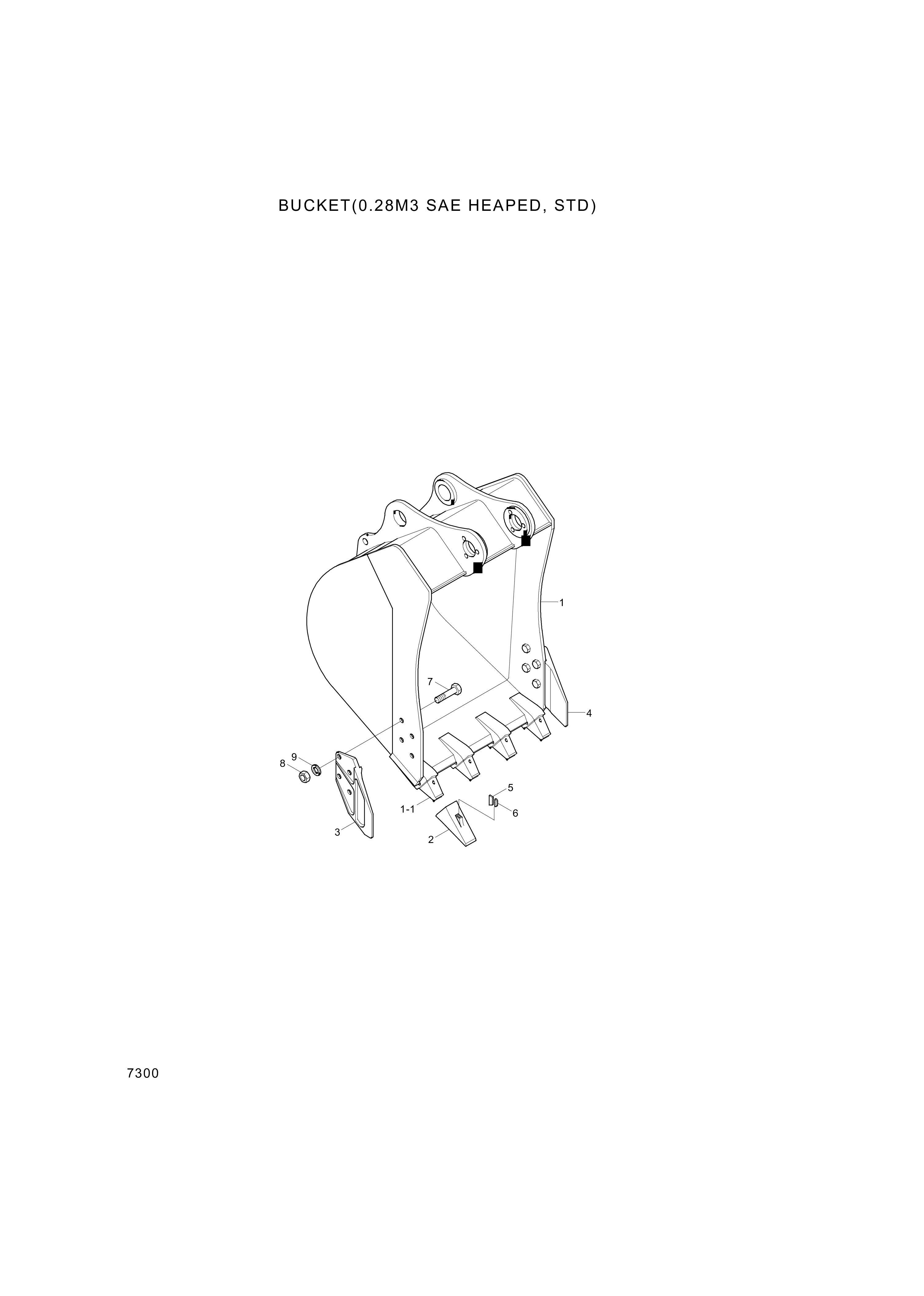 drawing for Hyundai Construction Equipment 61EE-01300BG - TOOTH (figure 4)