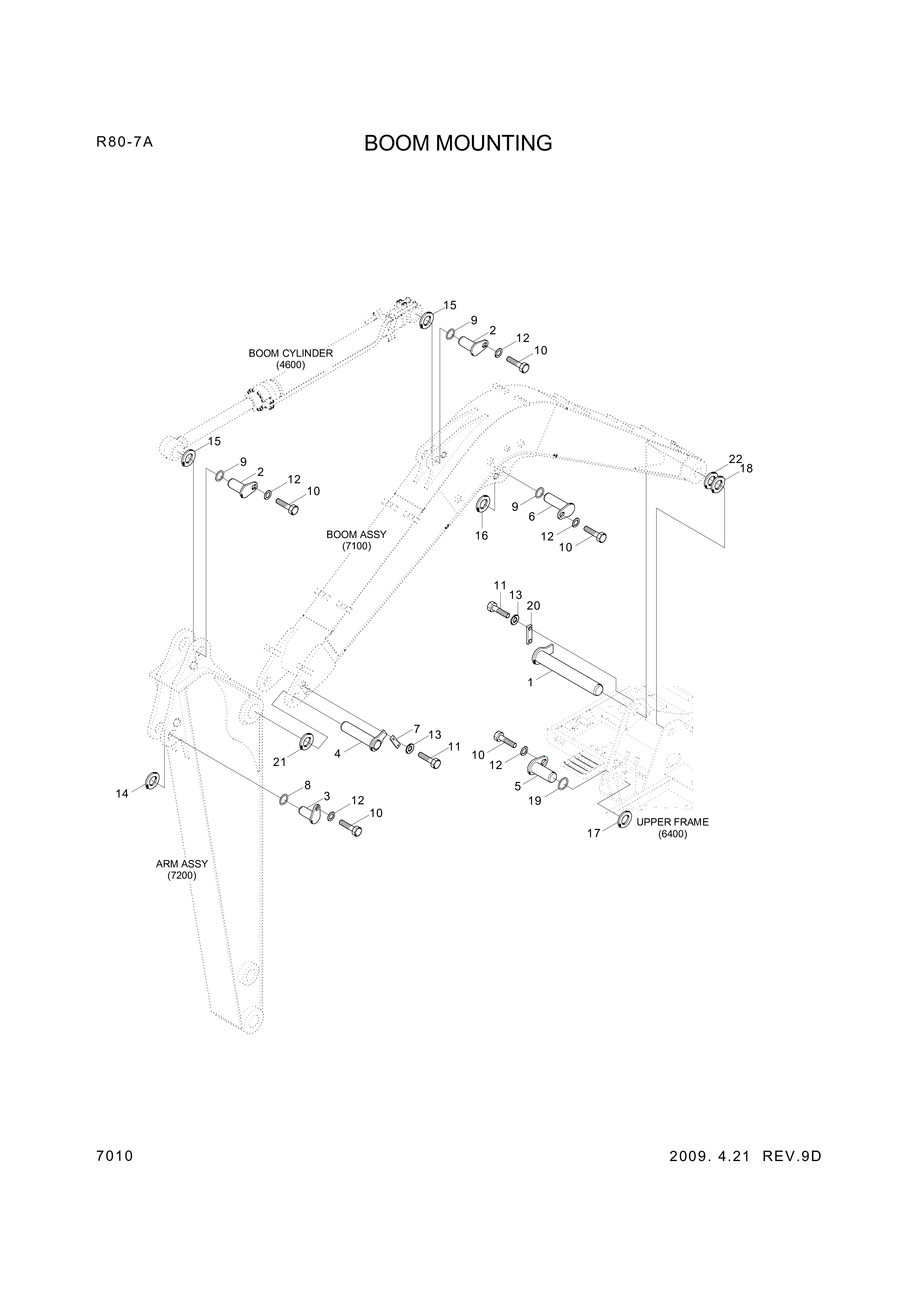 Technical drawing of Hyundai Construction Equipment 61M8-00130 SPACER-PIN with dimensions and layout (figure 3)