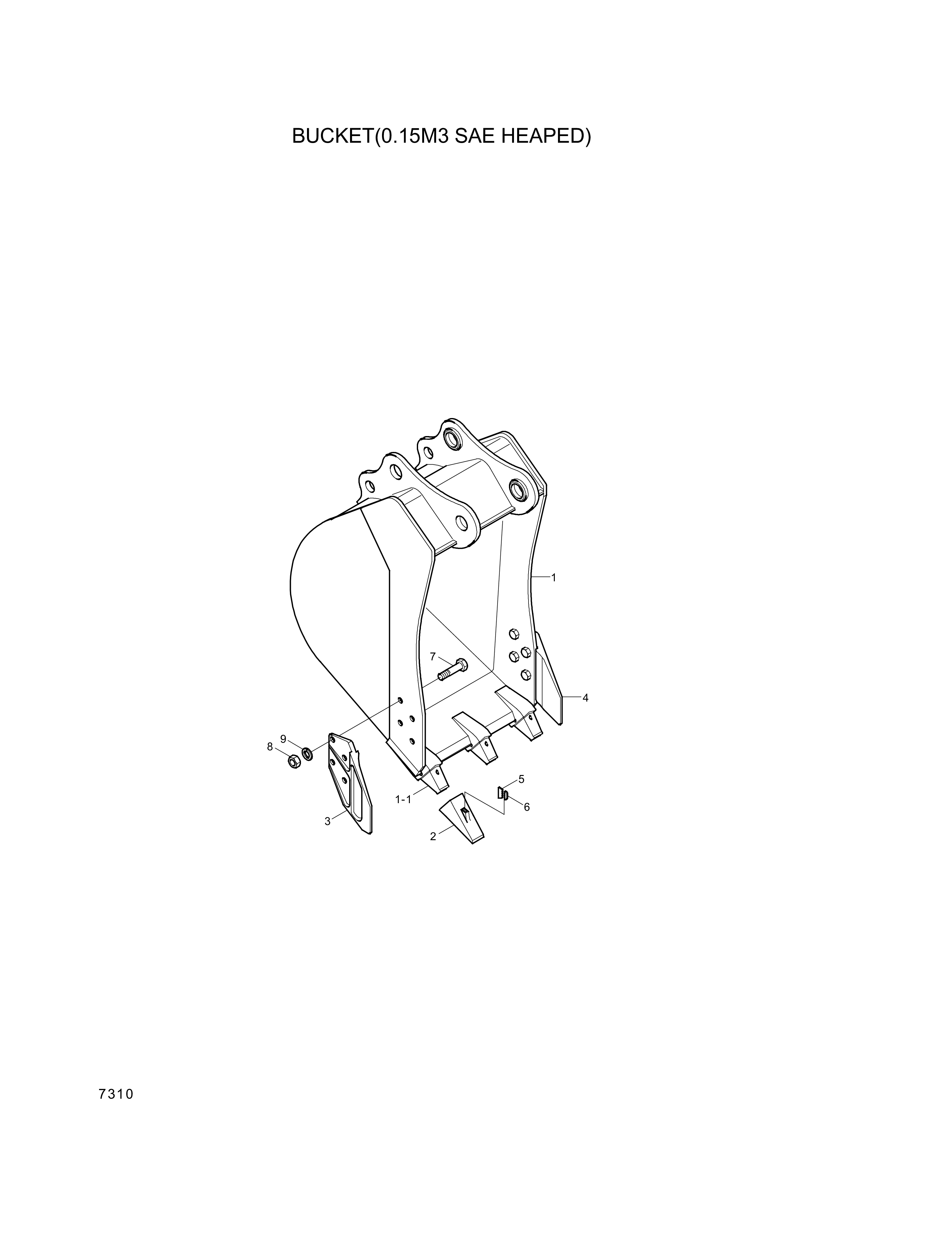 drawing for Hyundai Construction Equipment 61EE-01300BG - TOOTH (figure 5)
