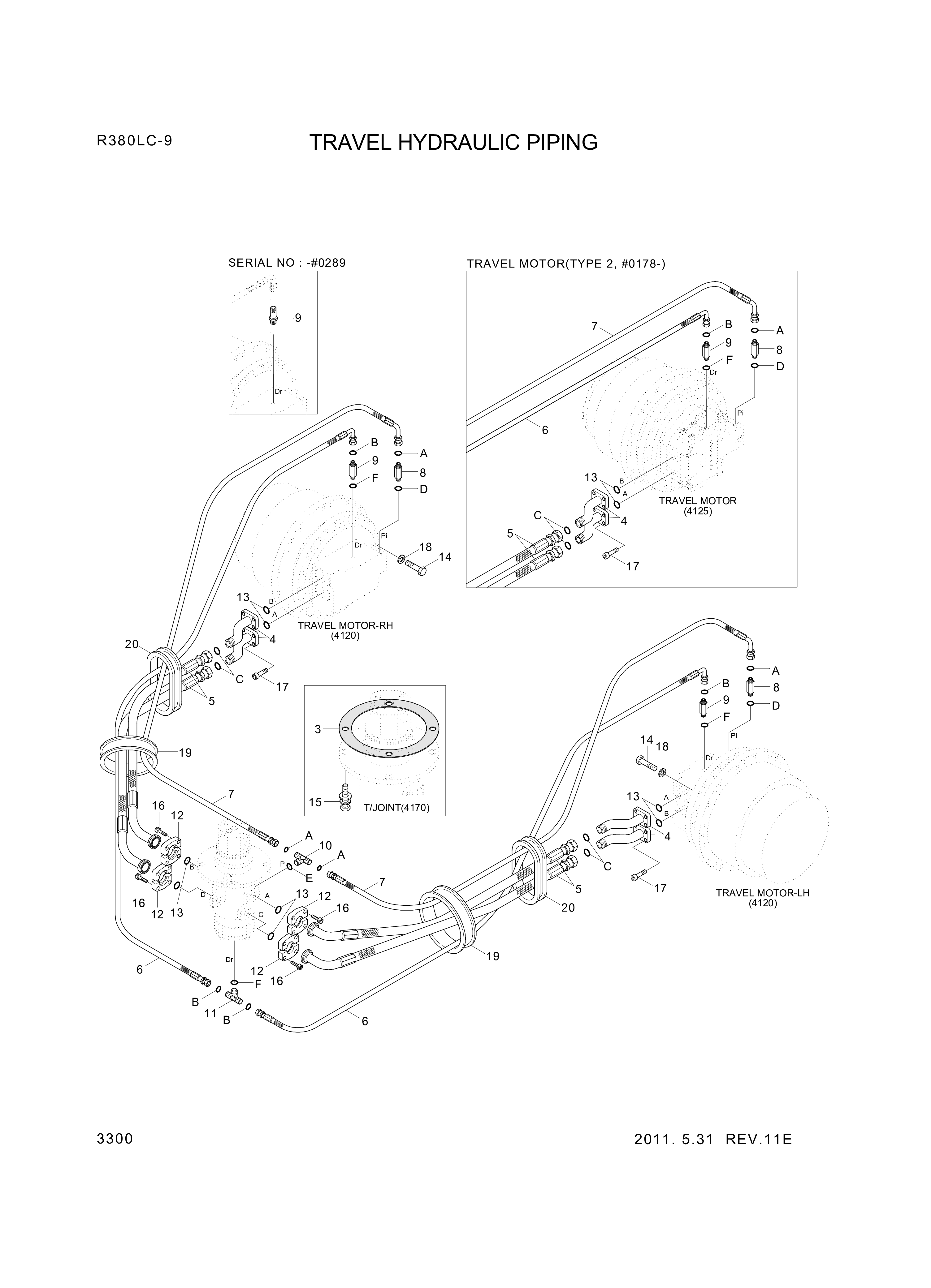 drawing for Hyundai Construction Equipment P980-167351 - HOSE ASSY-ORFS&FLG (figure 3)