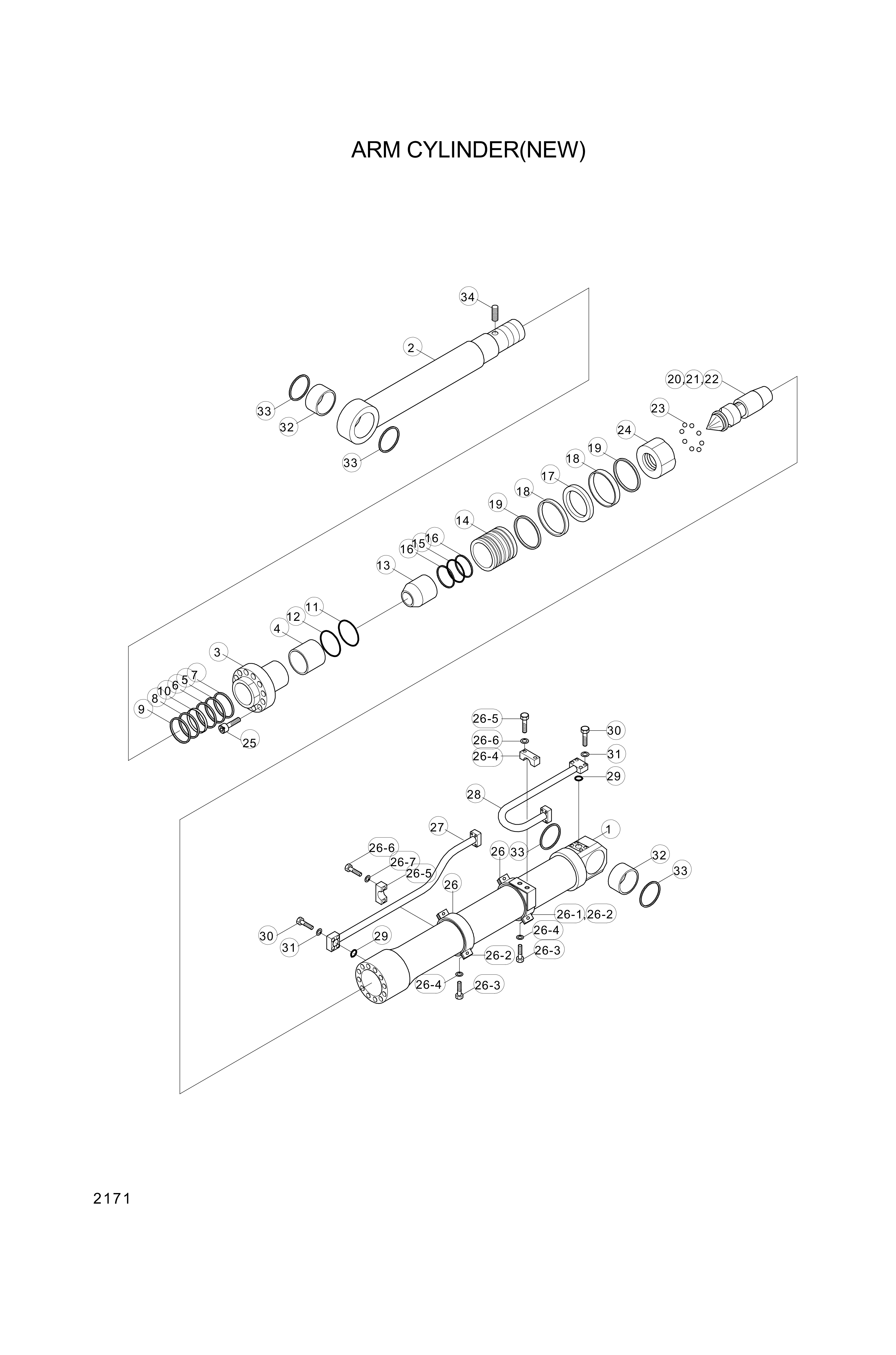 drawing for Hyundai Construction Equipment 301-26 - BOLT (figure 1)