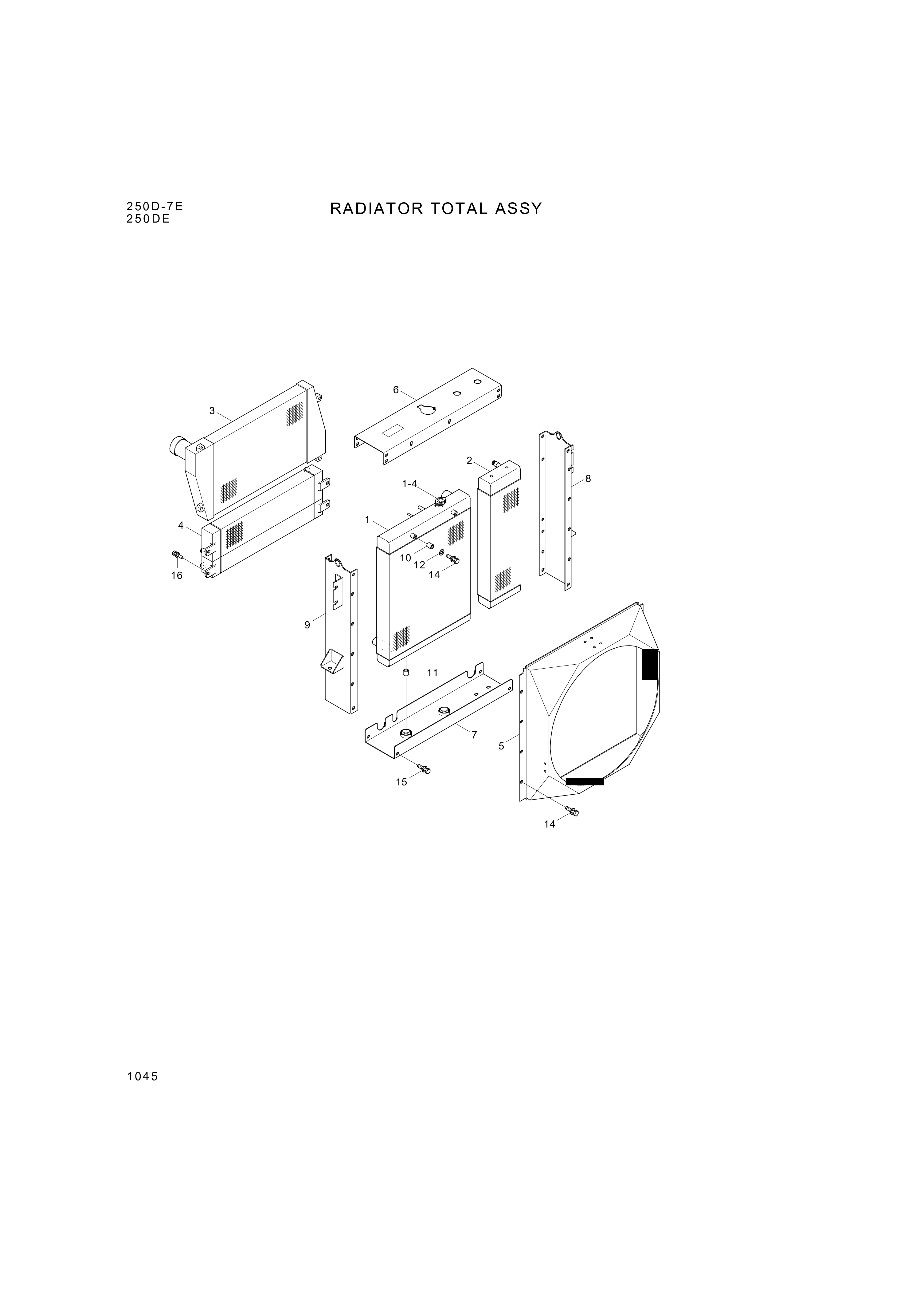 drawing for Hyundai Construction Equipment 45904740 - Upper Rubber (figure 1)