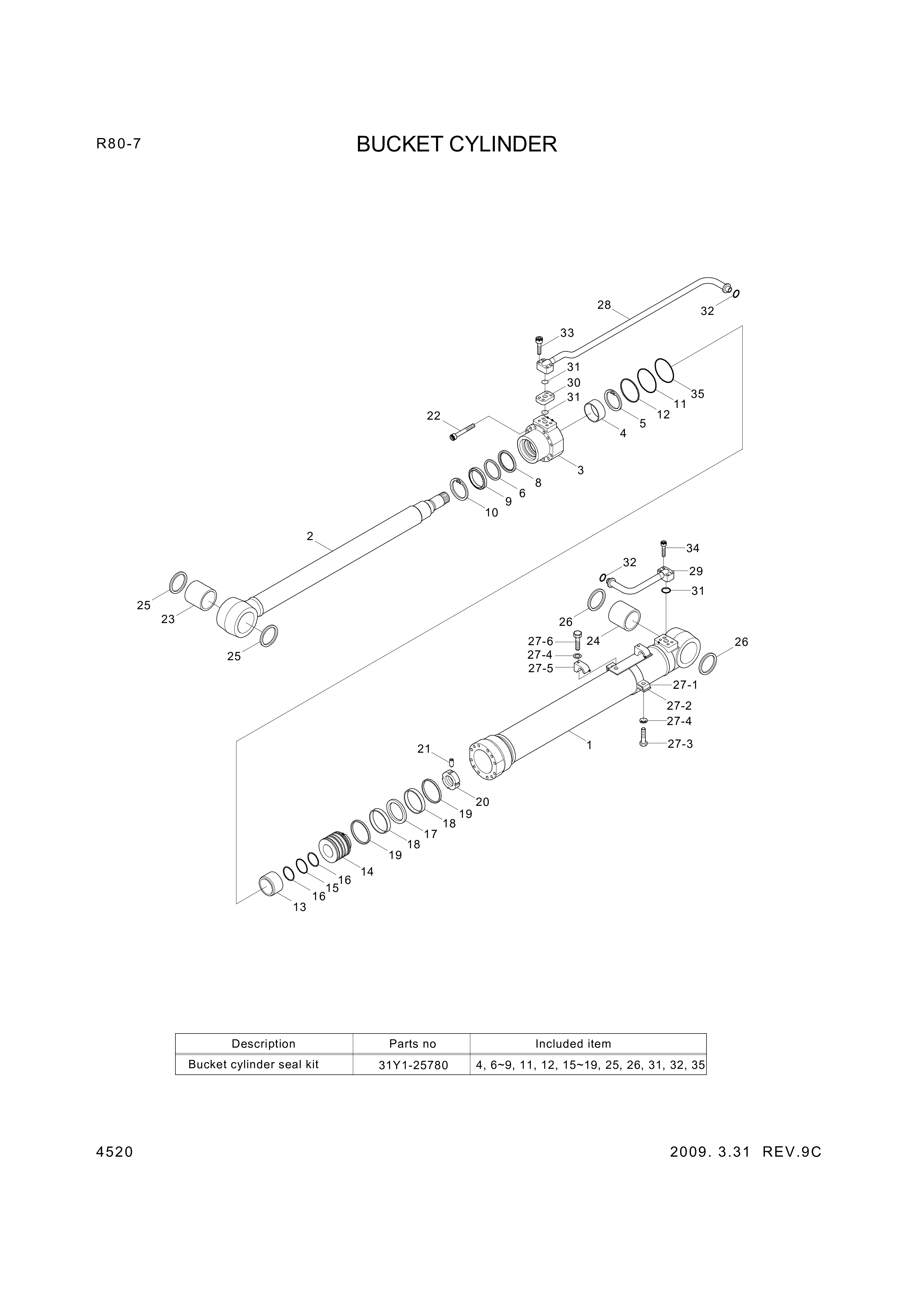 drawing for Hyundai Construction Equipment Y010-050060 - SEAL-DUST (figure 4)