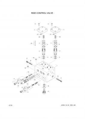 Technical drawing of Hyundai Construction Equipment XKAL-00037 O-RING with dimensions and layout