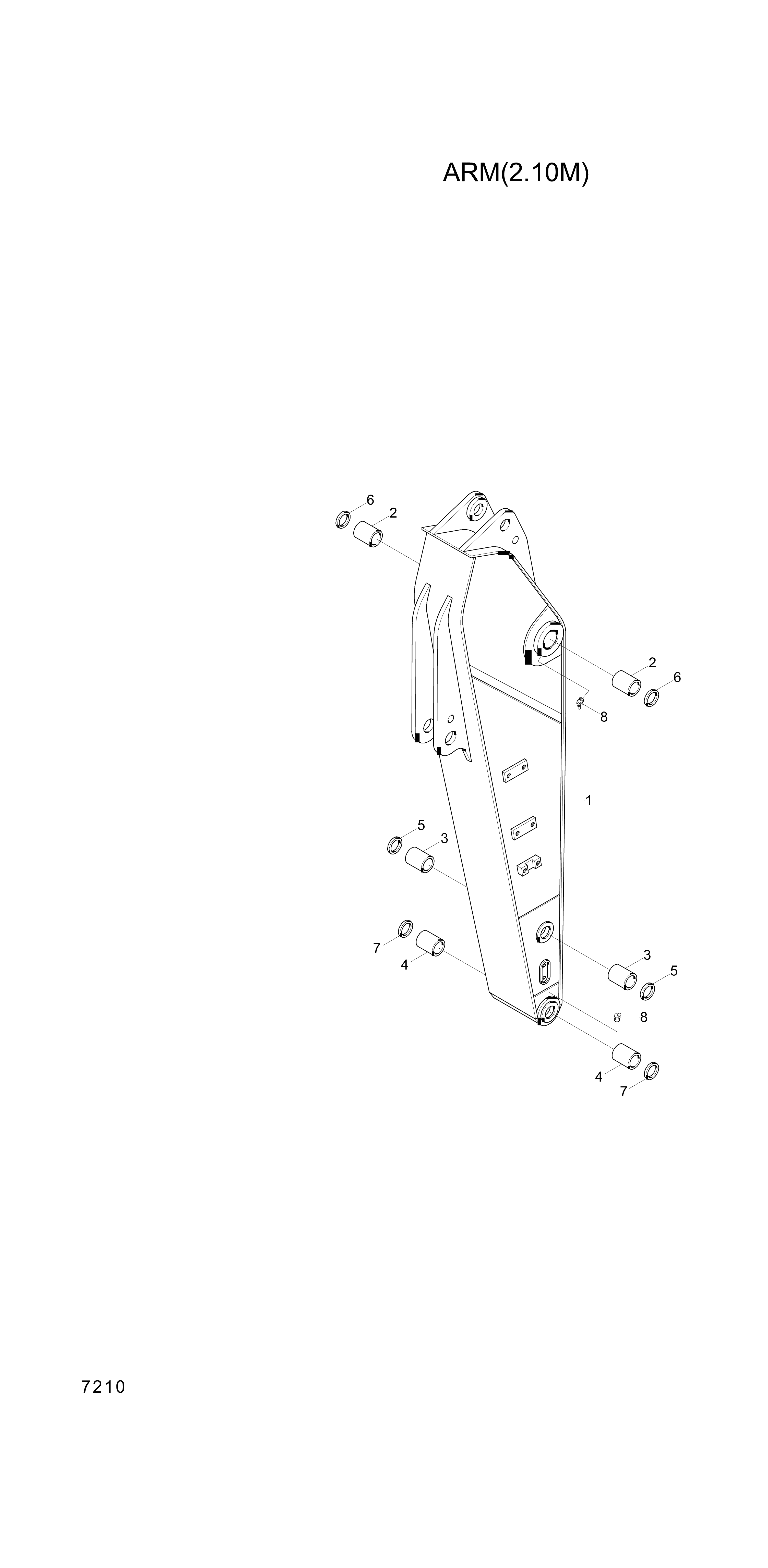 drawing for Hyundai Construction Equipment 61EN-17110 - BUSHING-PIN (figure 1)