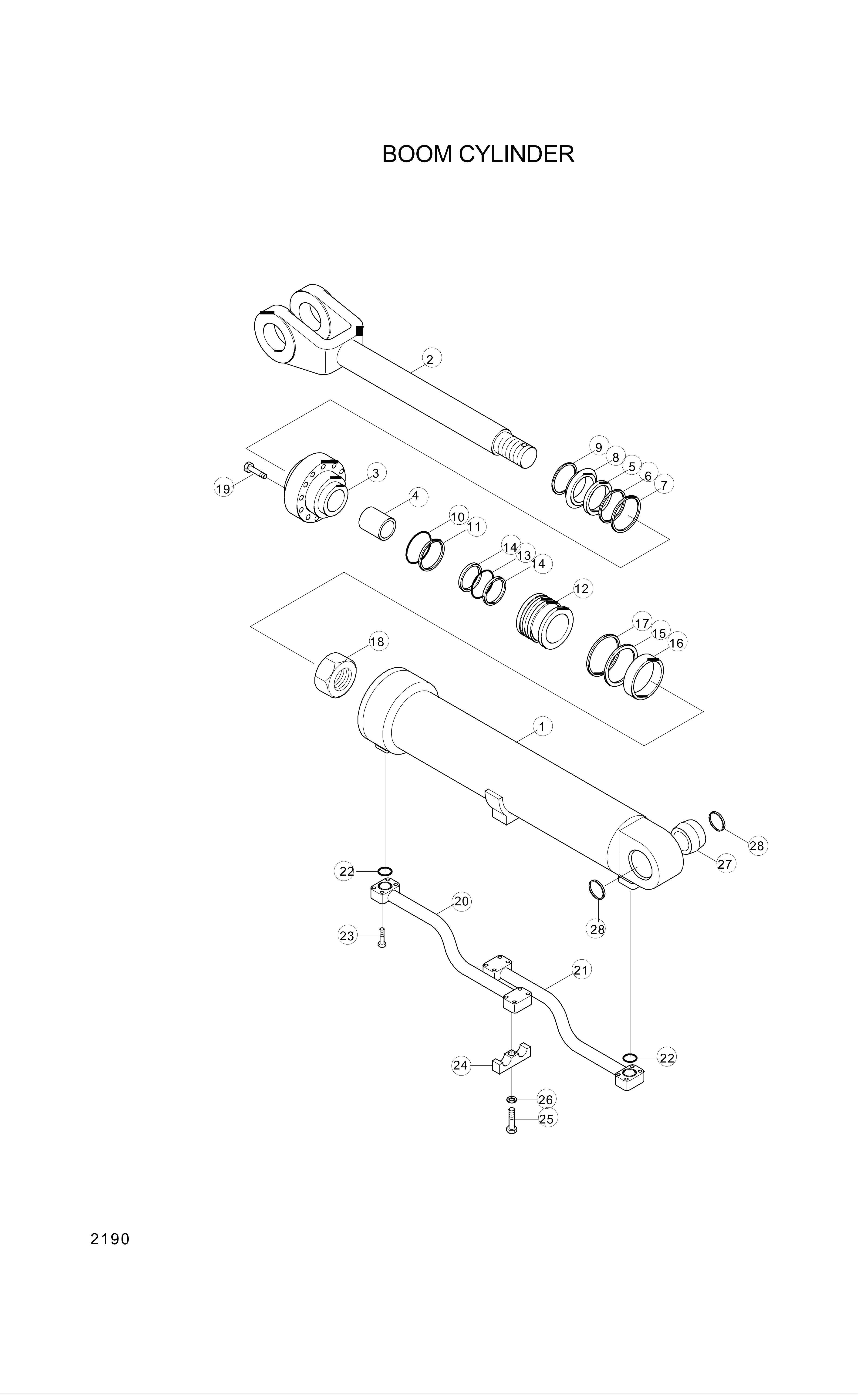 drawing for Hyundai Construction Equipment S731-060030 - BUSHING-DU (figure 2)