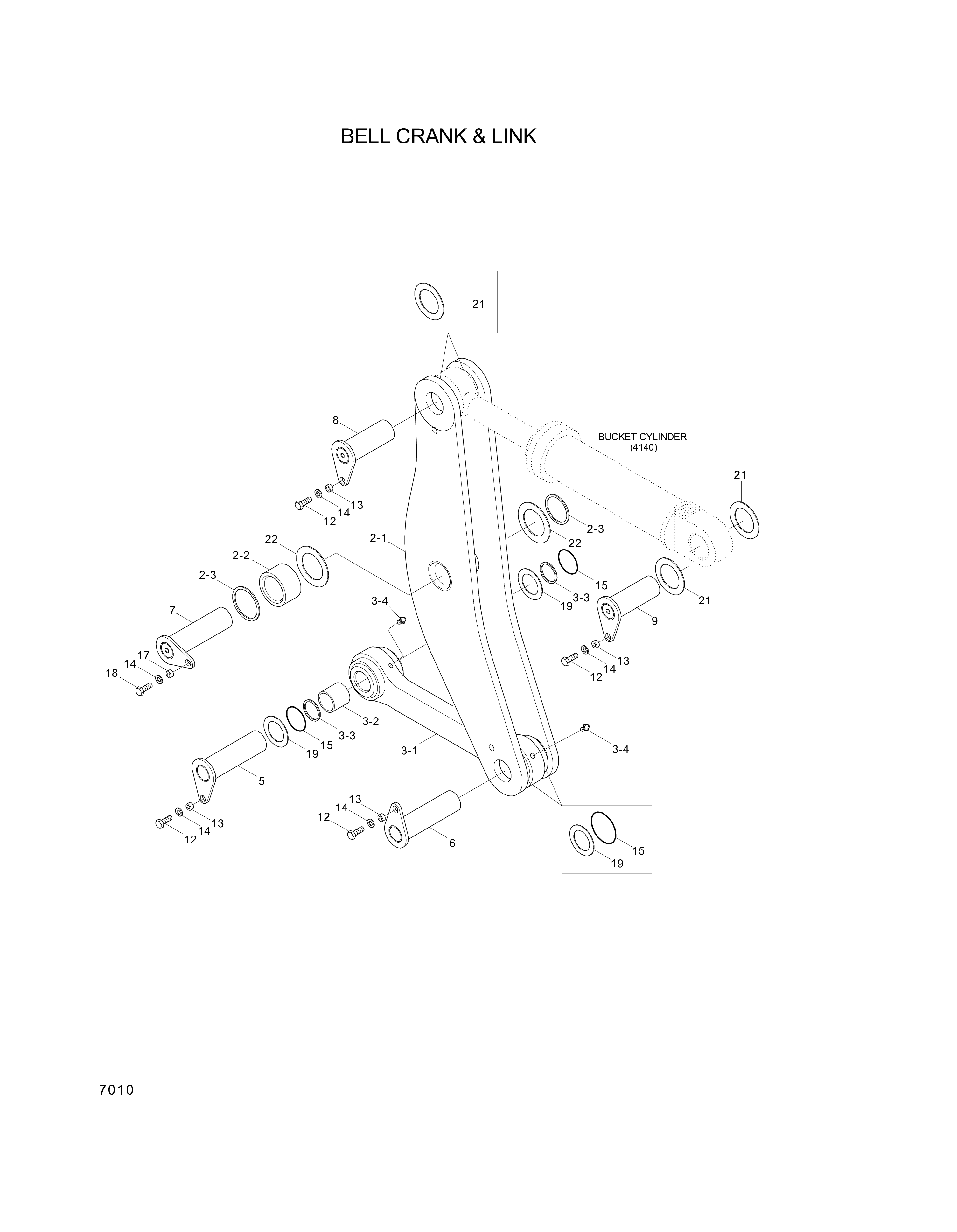 drawing for Hyundai Construction Equipment 61LB-15240 - PIN-JOINT (figure 1)