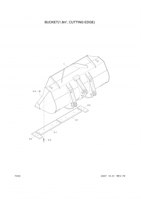 drawing for Hyundai Construction Equipment 61LG-00370BG - CUTTINGEDGE-SD (figure 1)