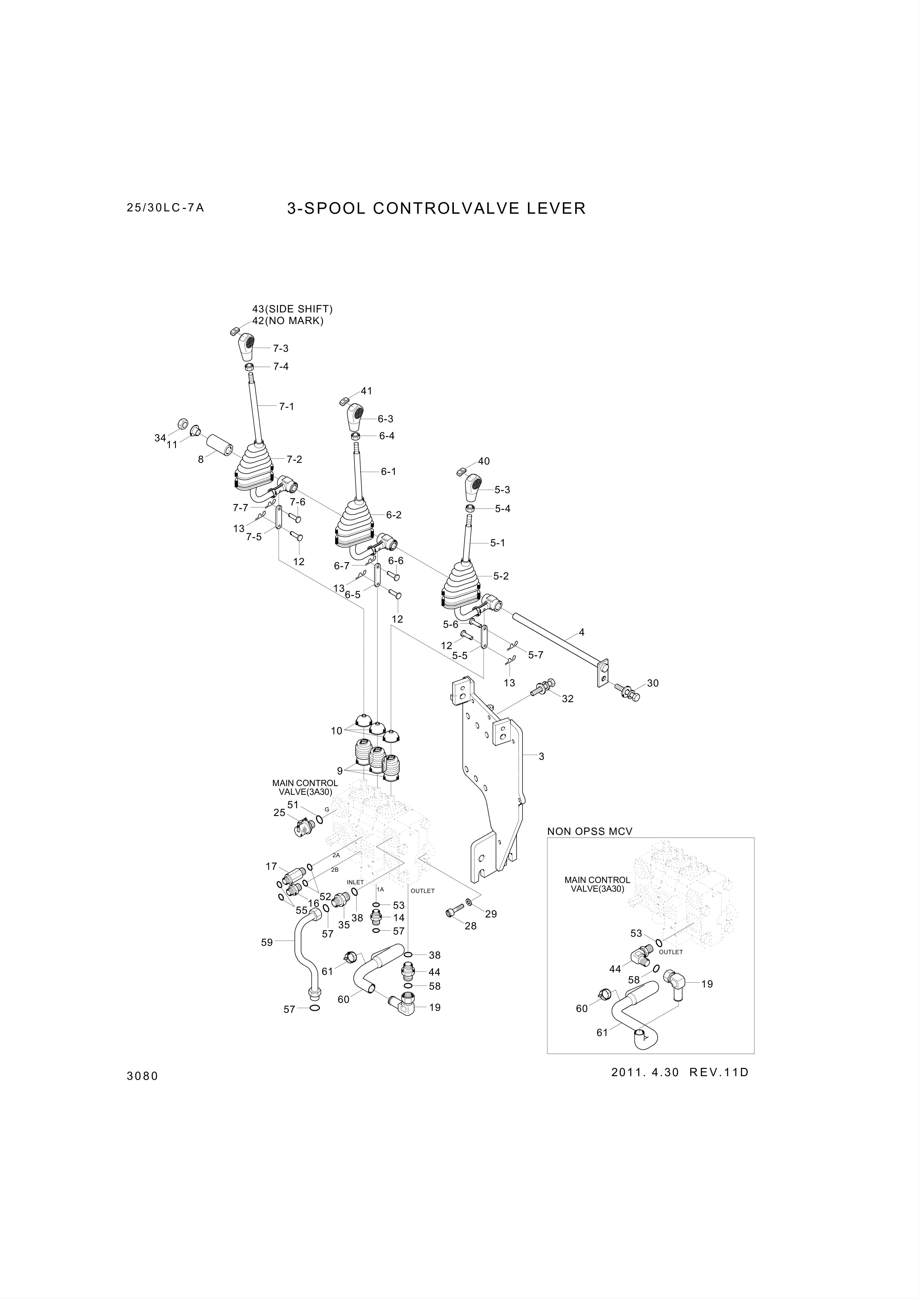 drawing for Hyundai Construction Equipment 35HF-20011 - PIPE ASSY-HYD (figure 3)