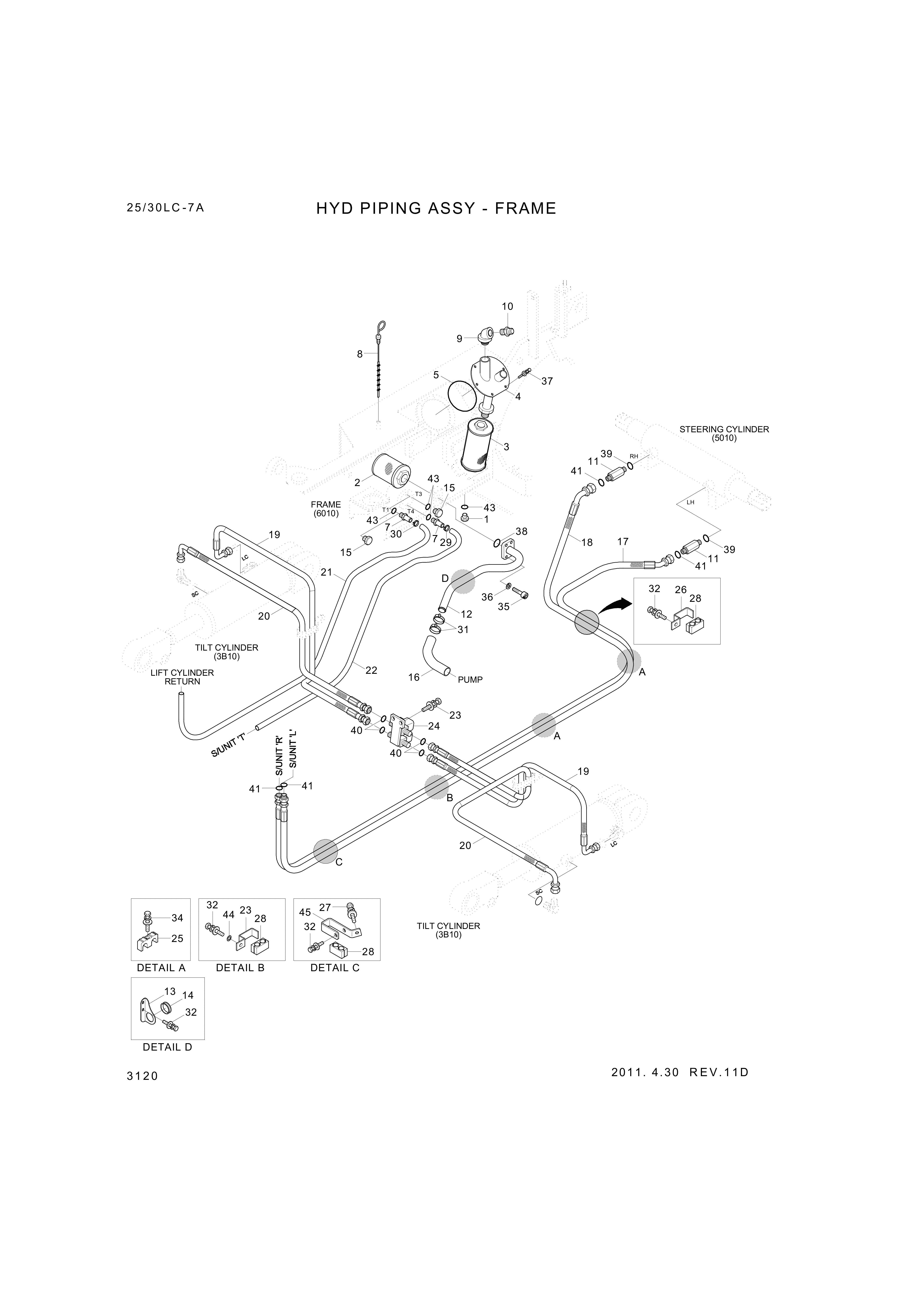 drawing for Hyundai Construction Equipment P933-044011 - HOSE ASSY-ORFS&THD (figure 4)