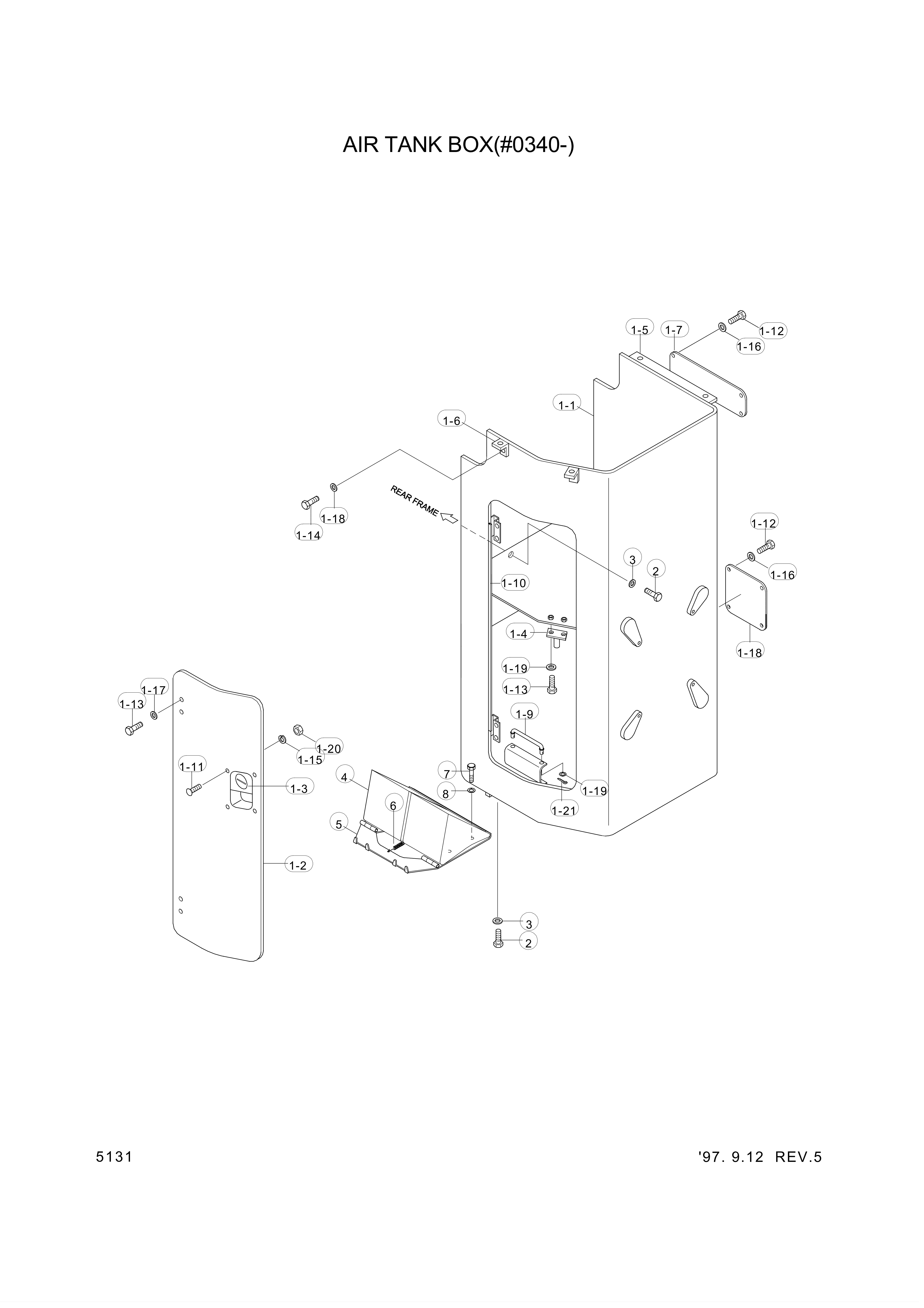 drawing for Hyundai Construction Equipment 34L1-00551 - PLATE (figure 5)