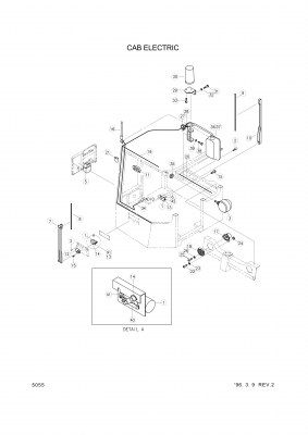 drawing for Hyundai Construction Equipment 74L3-01512 - MIRROR ASSY-LH (figure 5)