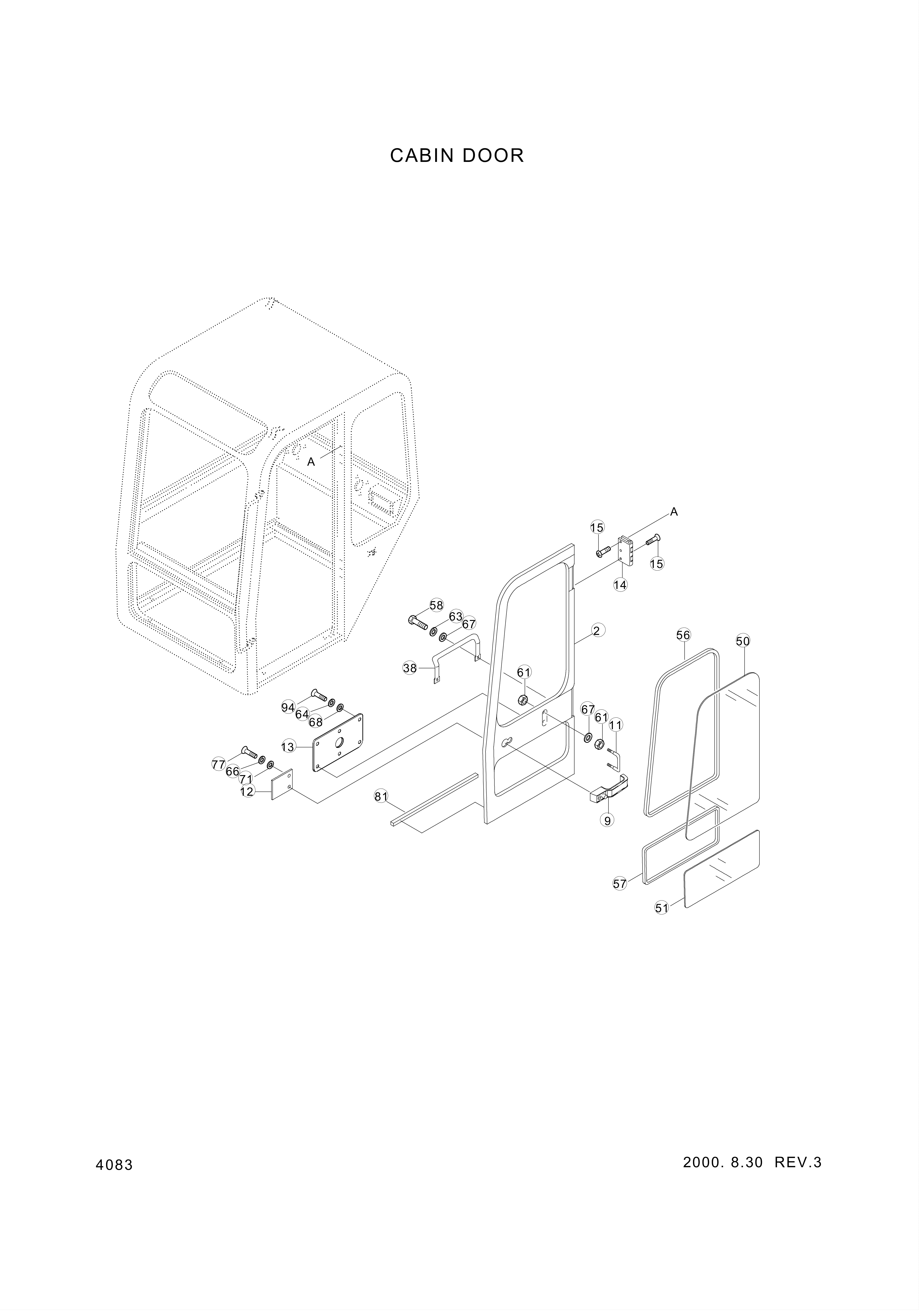 drawing for Hyundai Construction Equipment S141-030102 - BOLT-FLAT (figure 1)