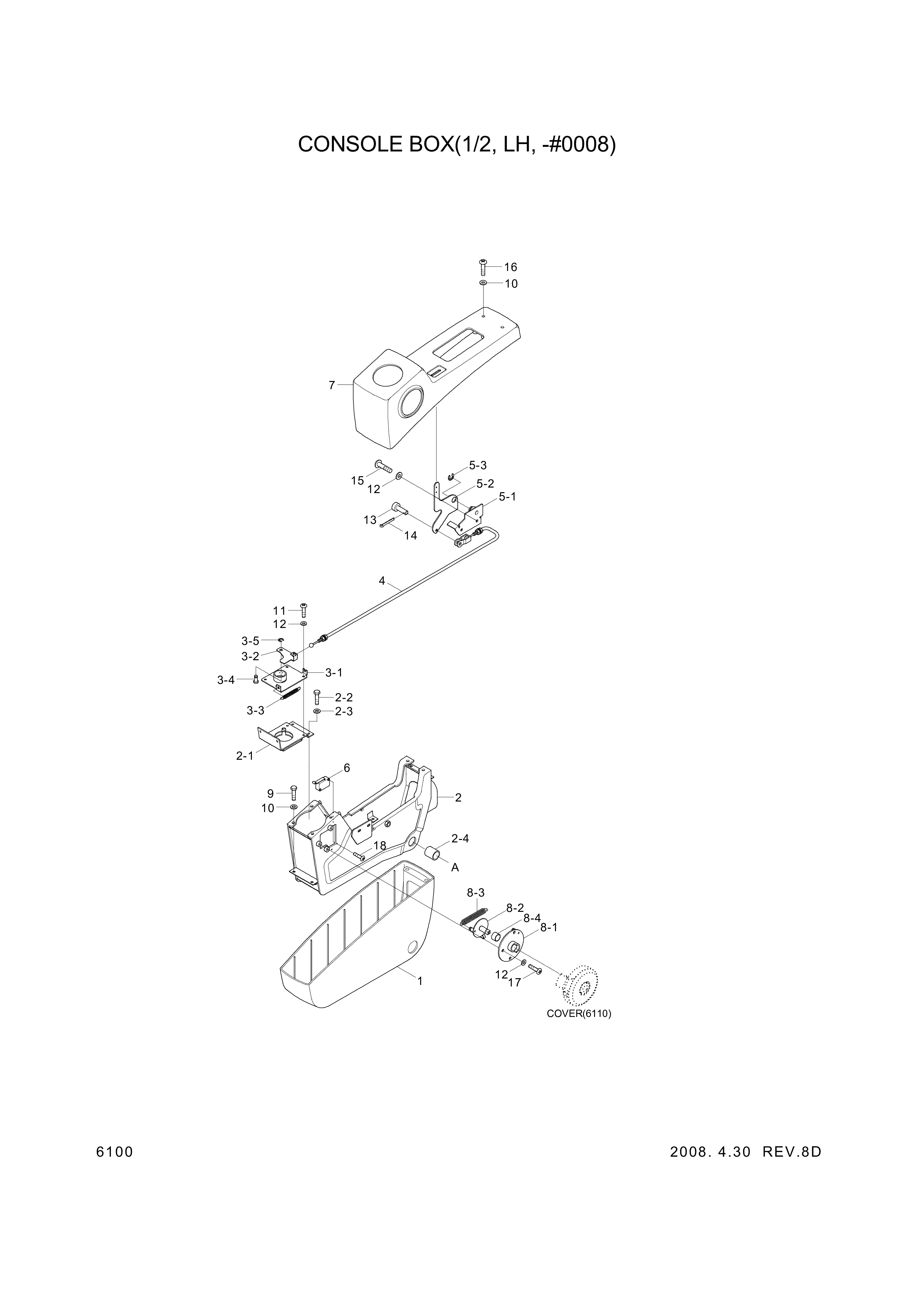 Technical drawing of Hyundai Construction Equipment S161-030166 BOLT-CROSS RD with dimensions and layout (figure 3)