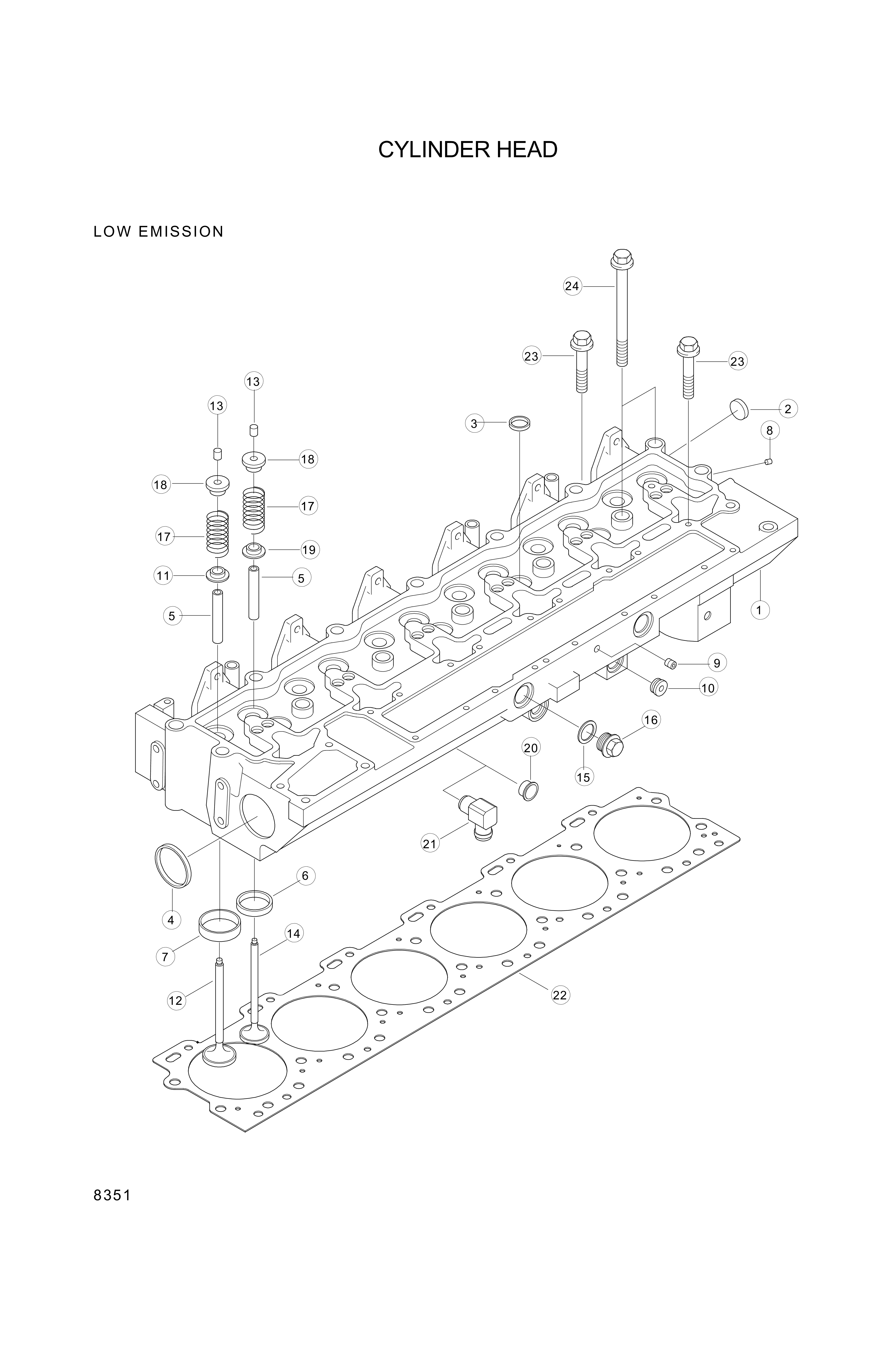 Technical drawing of Hyundai Construction Equipment YUBP-06255 BLOCK ASSY-CYL with dimensions and layout (figure 3)