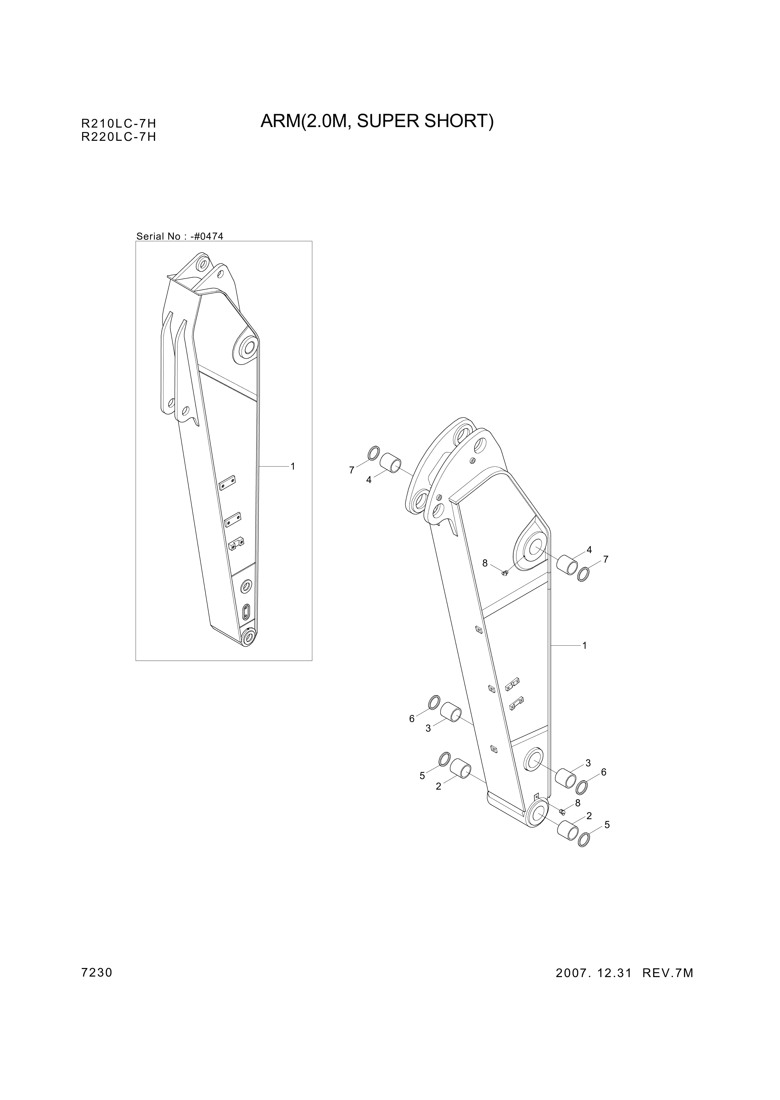 drawing for Hyundai Construction Equipment 61EN-12230 - BUSHING-BRONZE (figure 4)