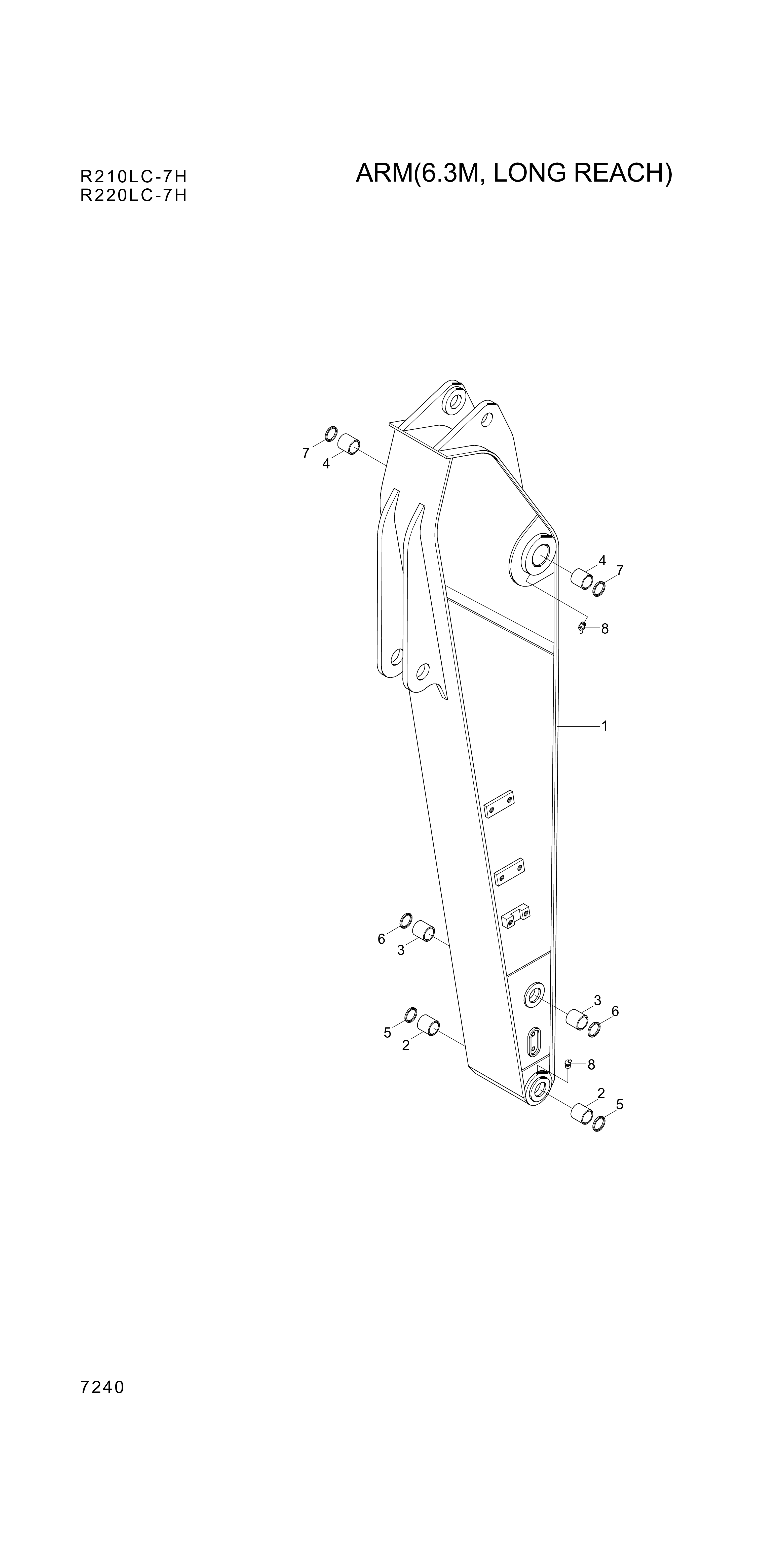 drawing for Hyundai Construction Equipment 61EN-12200 - BUSHING-BRONZE (figure 2)