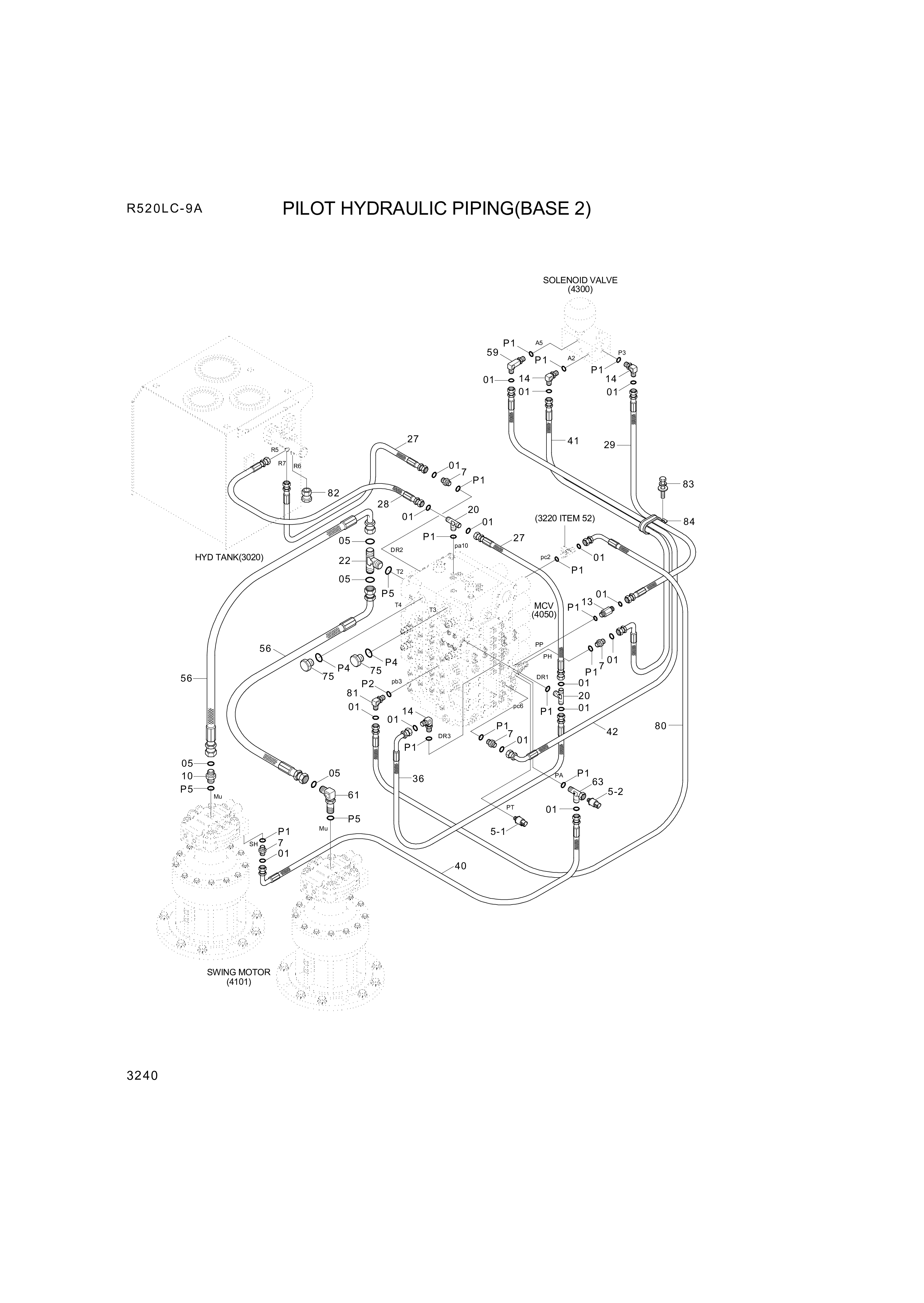 drawing for Hyundai Construction Equipment X420-042058 - HOSE ASSY-SYNF&ORFS (figure 2)