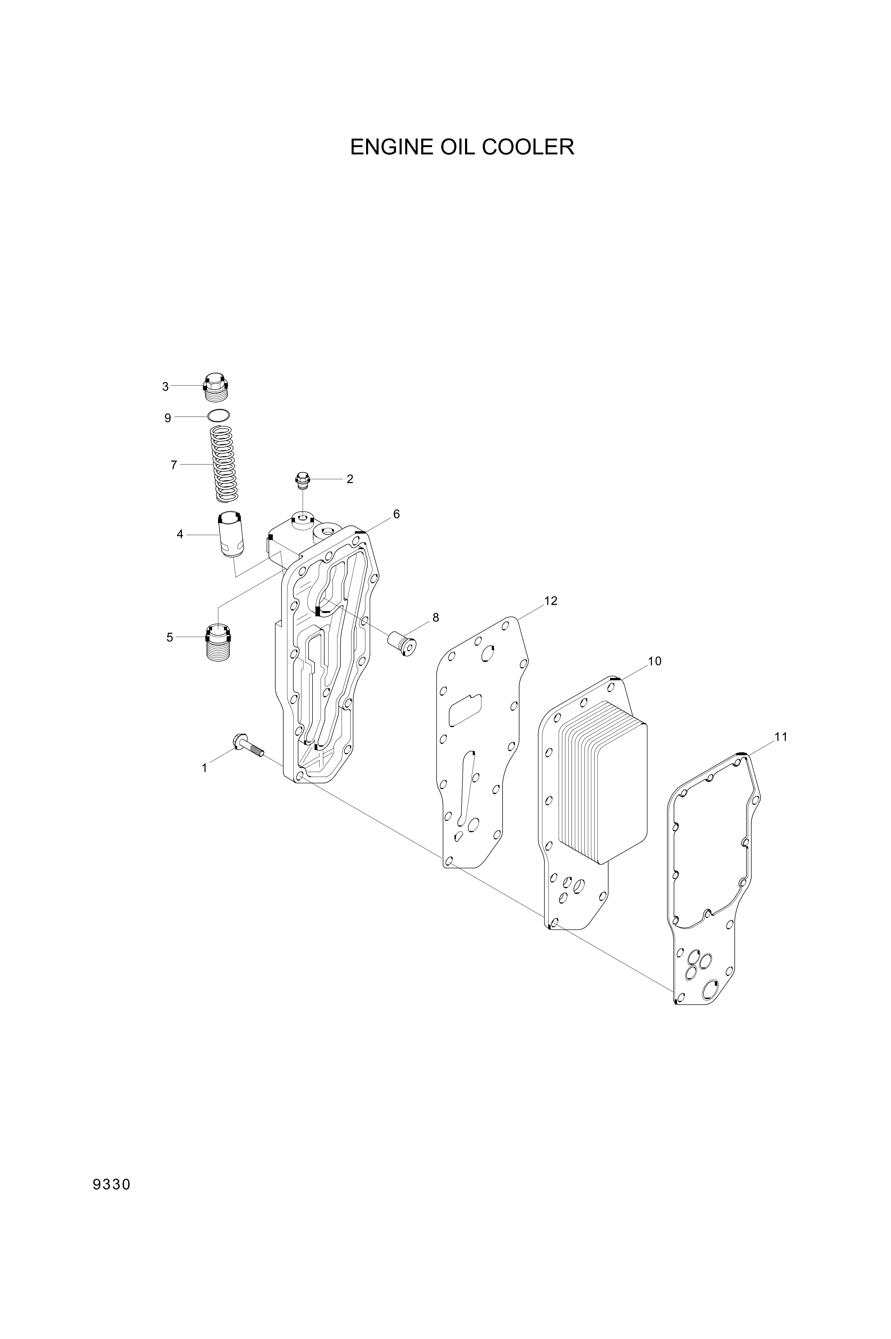 drawing for Hyundai Construction Equipment YUBP-07105 - CORE-COOLING (figure 4)