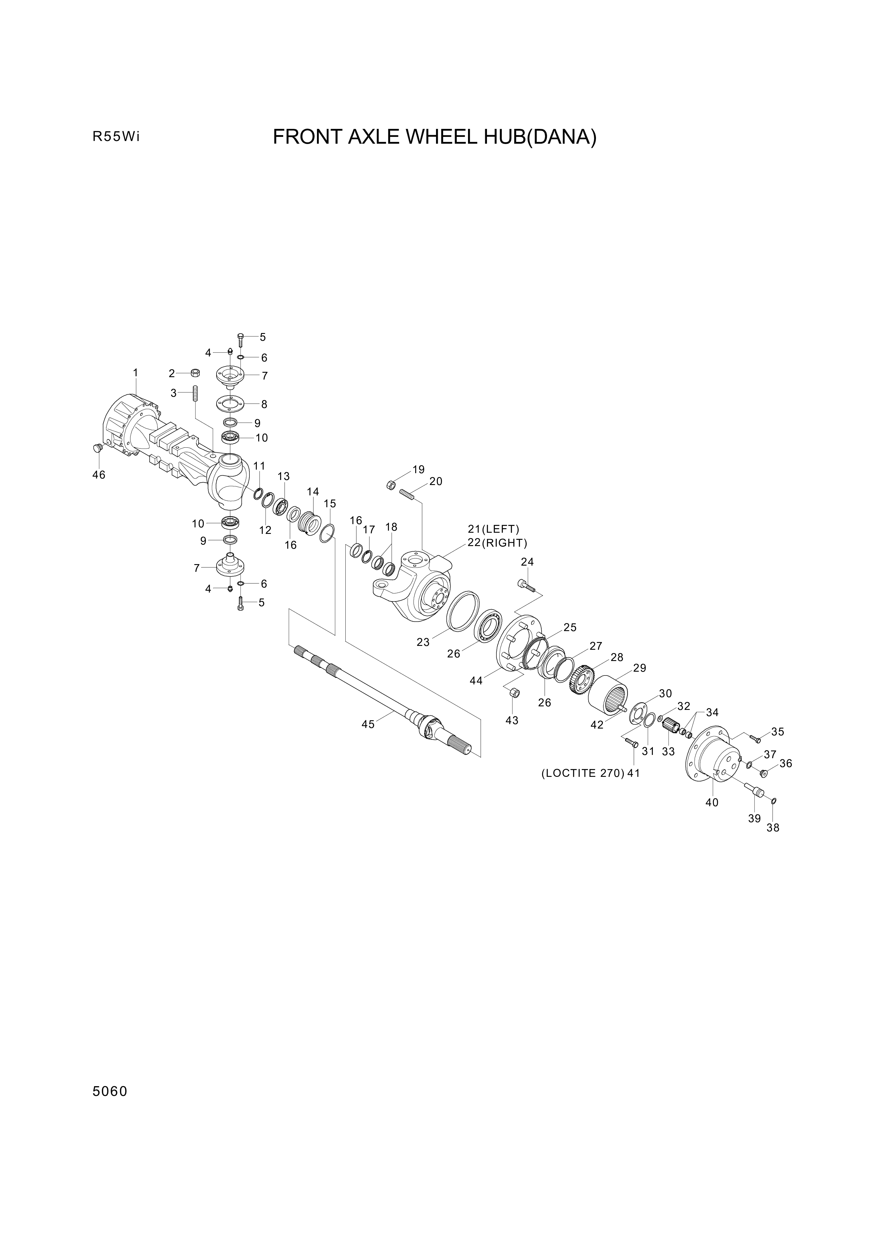 drawing for Hyundai Construction Equipment 006.05.0202 - Nut (figure 1)