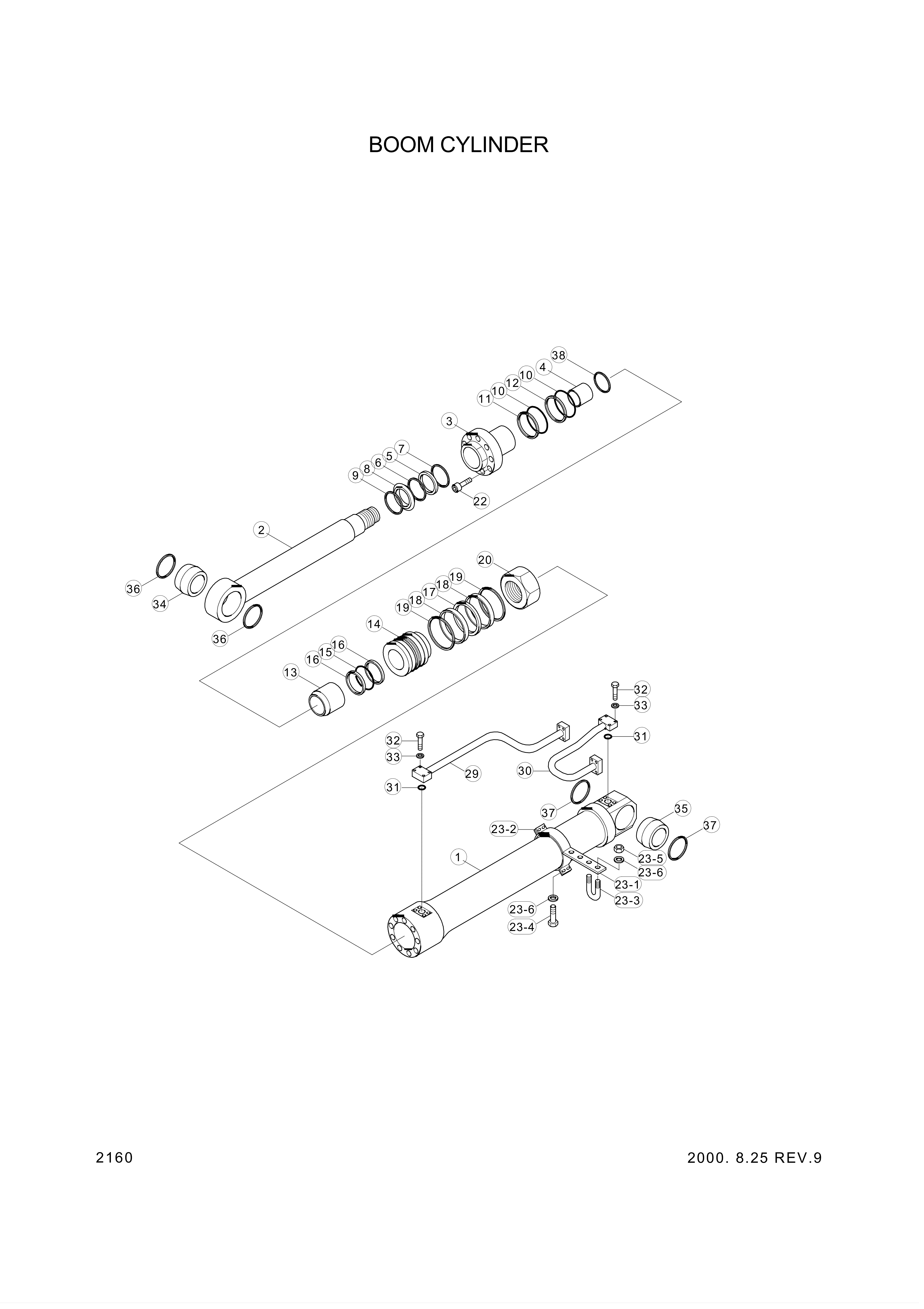 drawing for Hyundai Construction Equipment 31YC-11071 - BUSHING-PIN (figure 5)