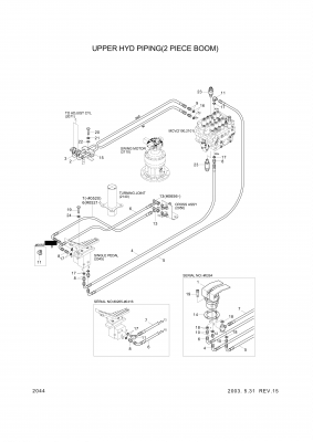Technical drawing of Hyundai Construction Equipment S403-122006 WASHER-PLAIN with dimensions and layout (figure 4)