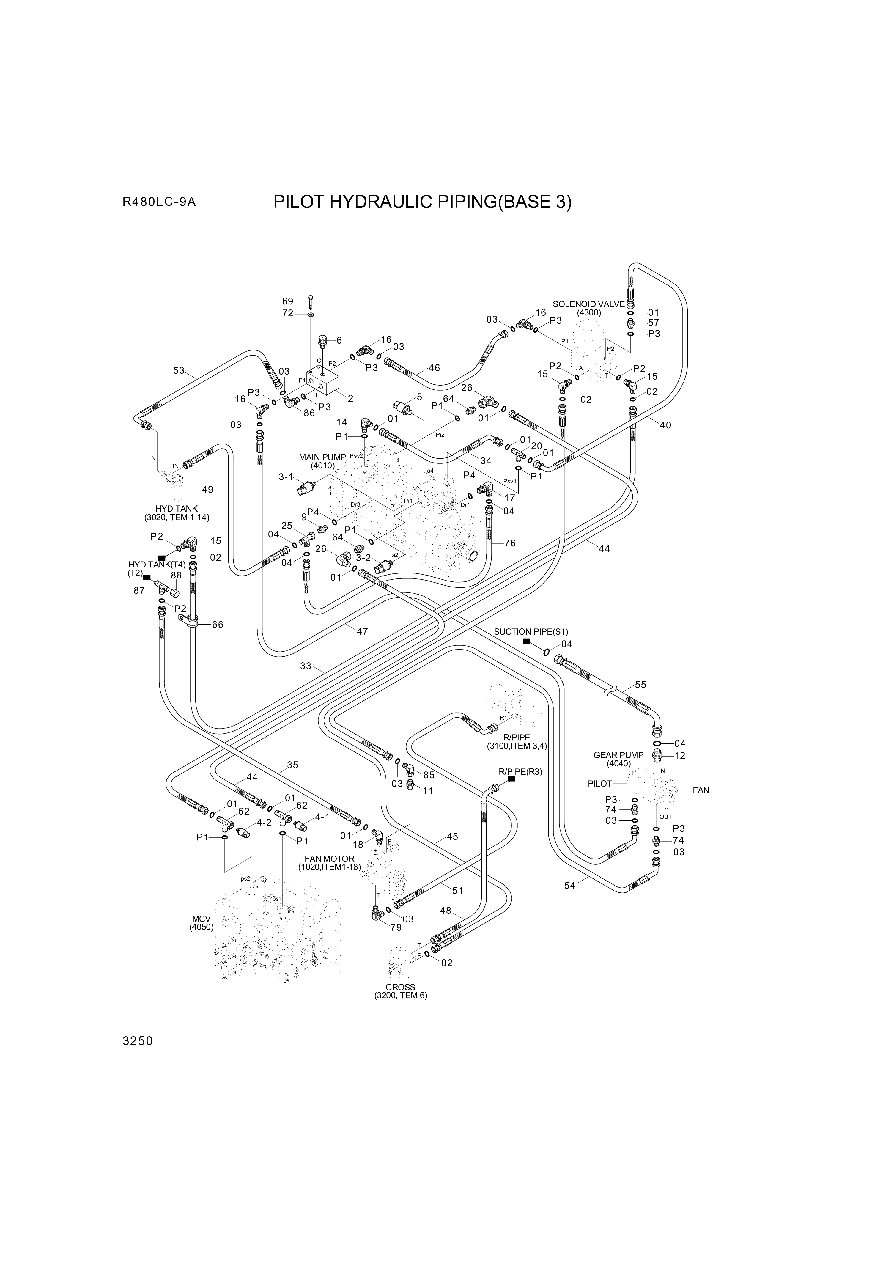 drawing for Hyundai Construction Equipment P930-082047 - HOSE ASSY-ORFS&THD (figure 2)