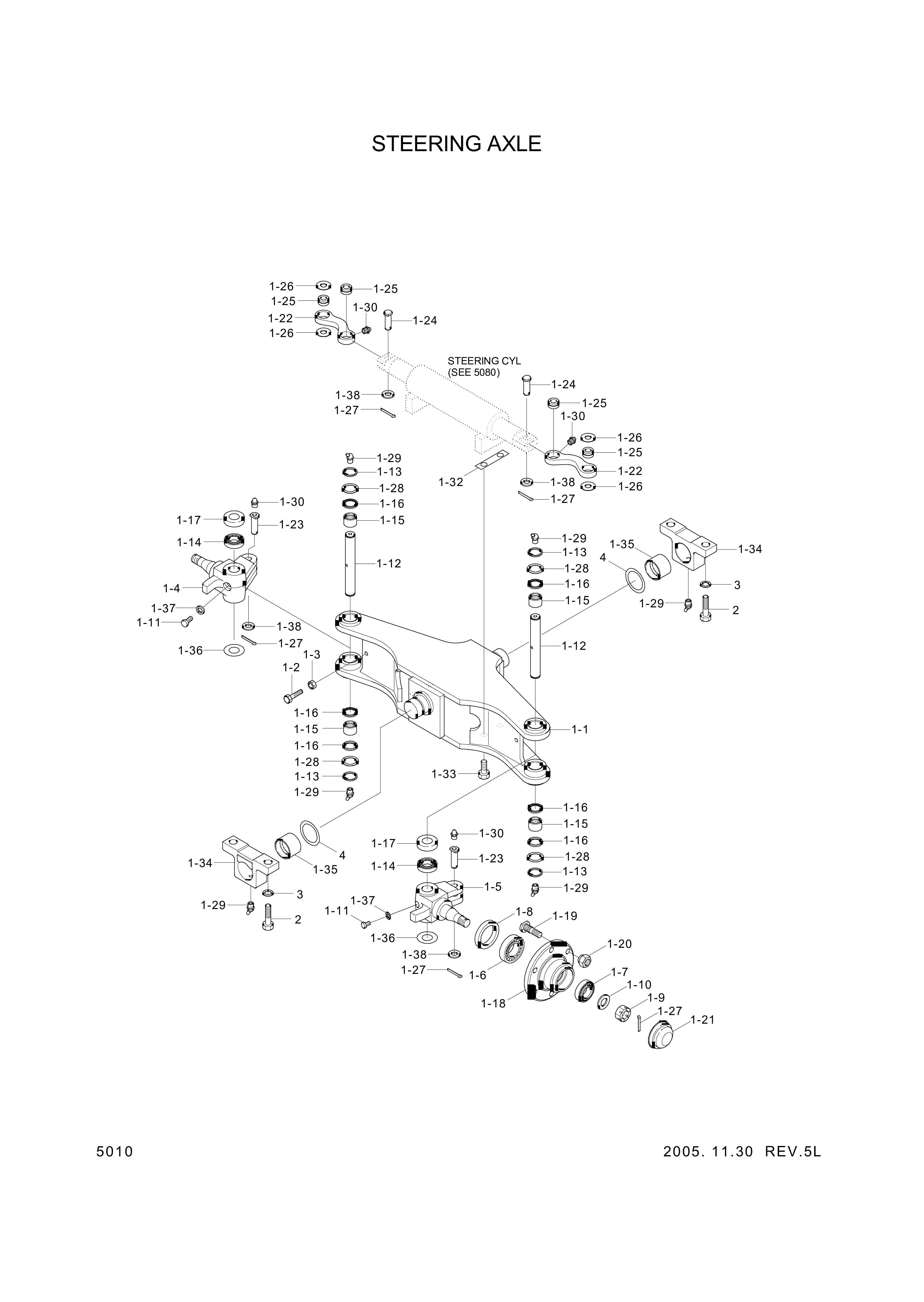 drawing for Hyundai Construction Equipment 3554003901 - PIN-KING (figure 1)