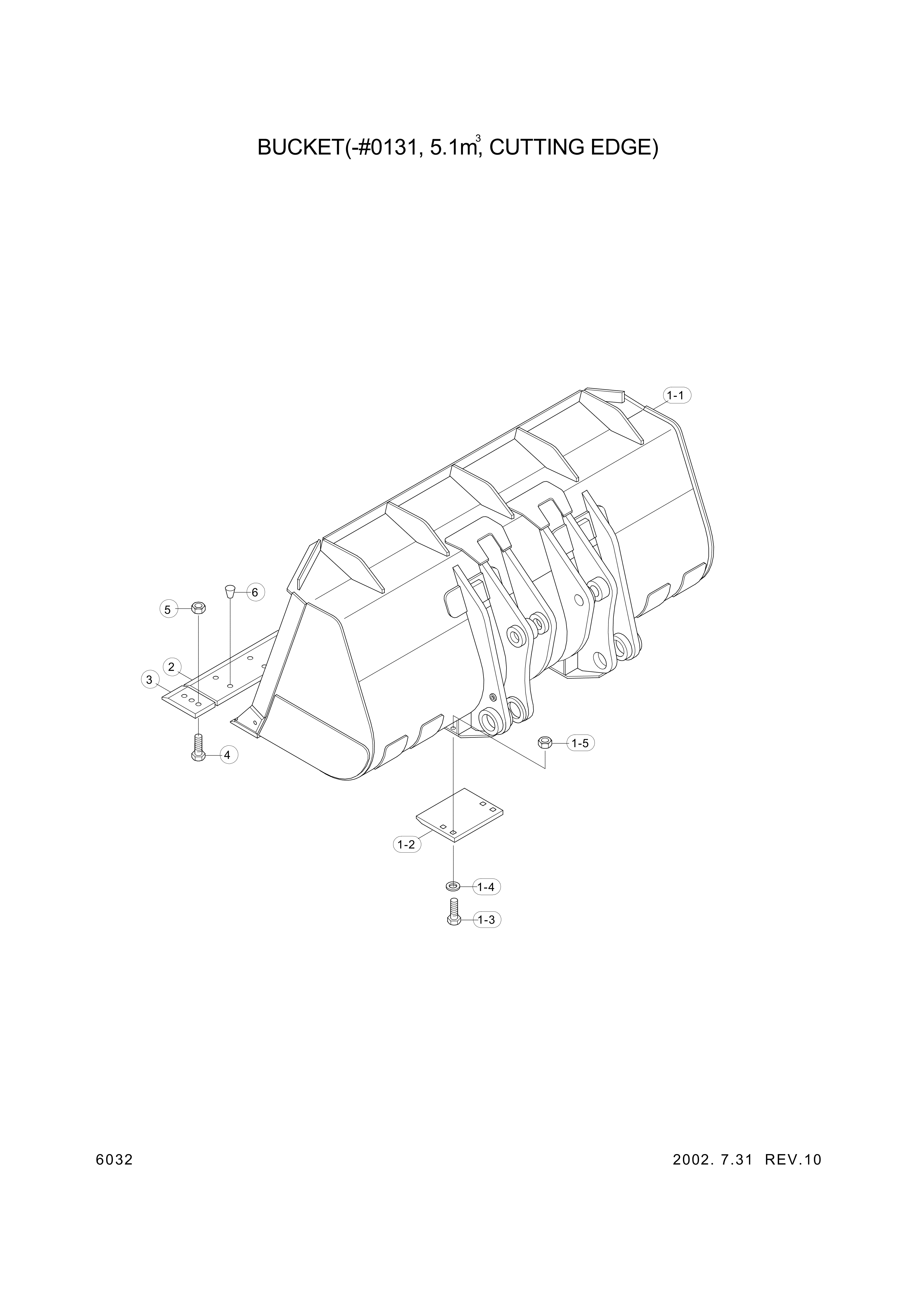 drawing for Hyundai Construction Equipment 61L6-01070 - BUCKET ASSY (figure 1)