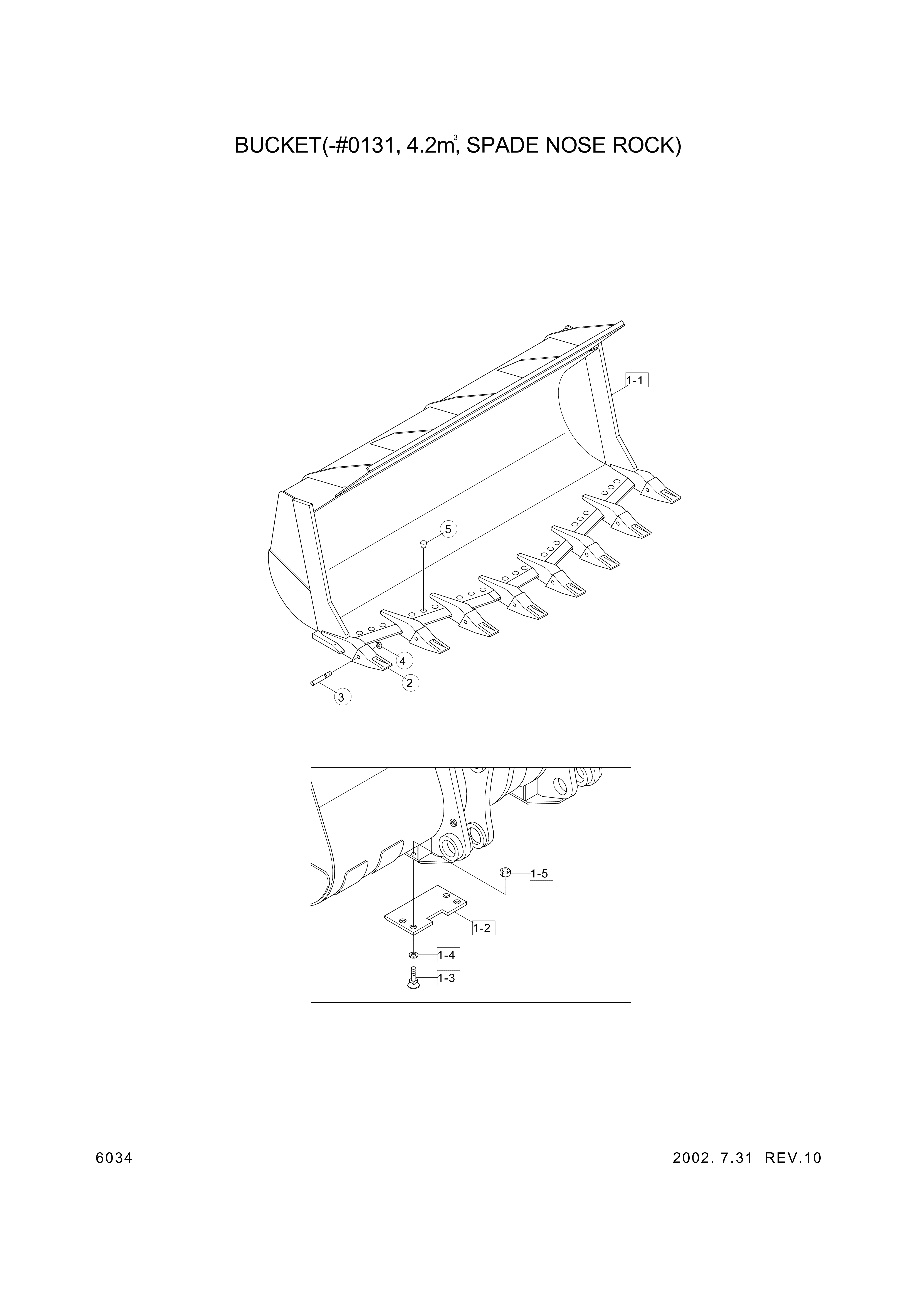 drawing for Hyundai Construction Equipment 61L6-01730 - TOOTH (figure 1)