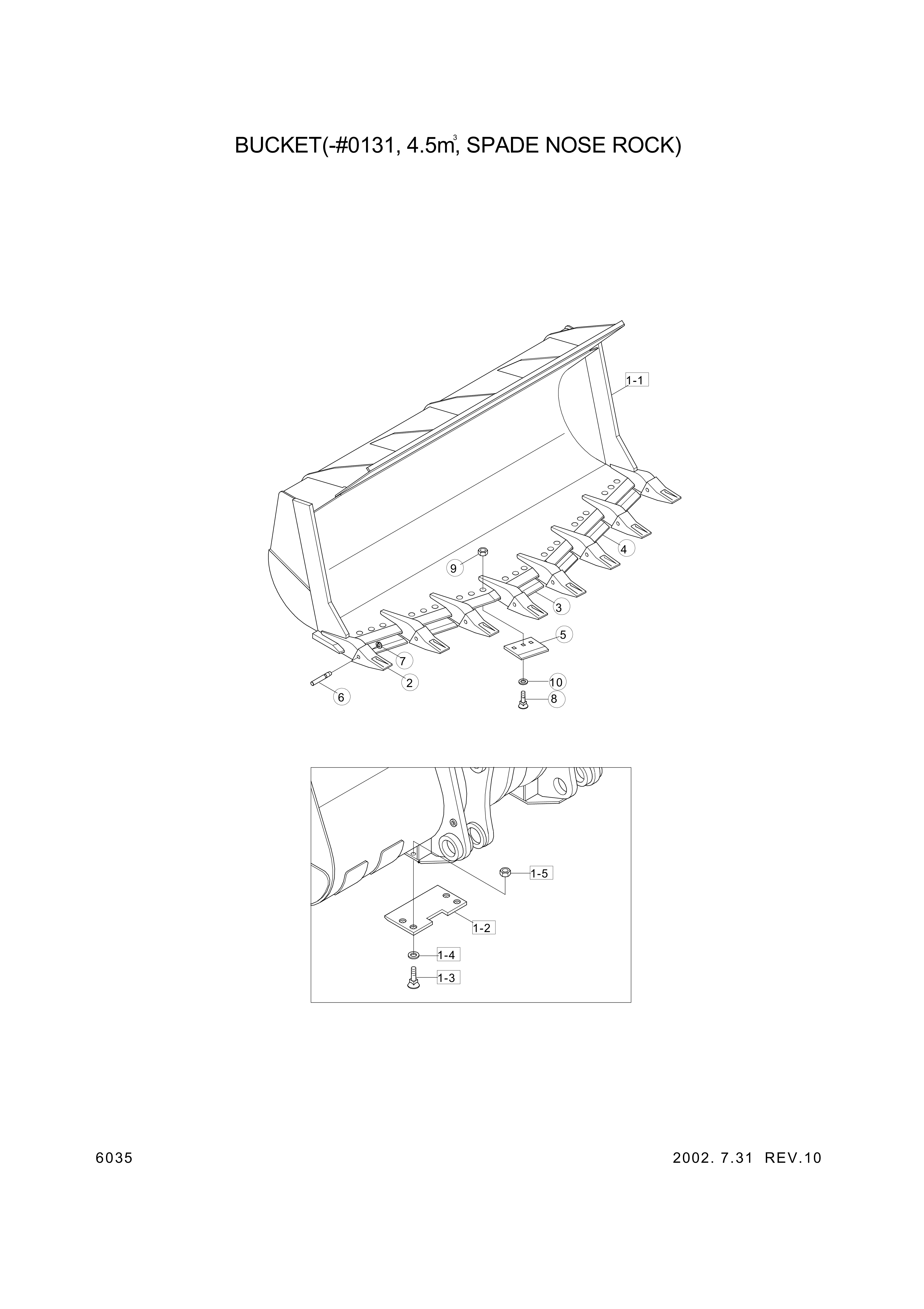 Technical drawing of Hyundai Construction Equipment 61L6-01750 Segment-Center with dimensions and layout