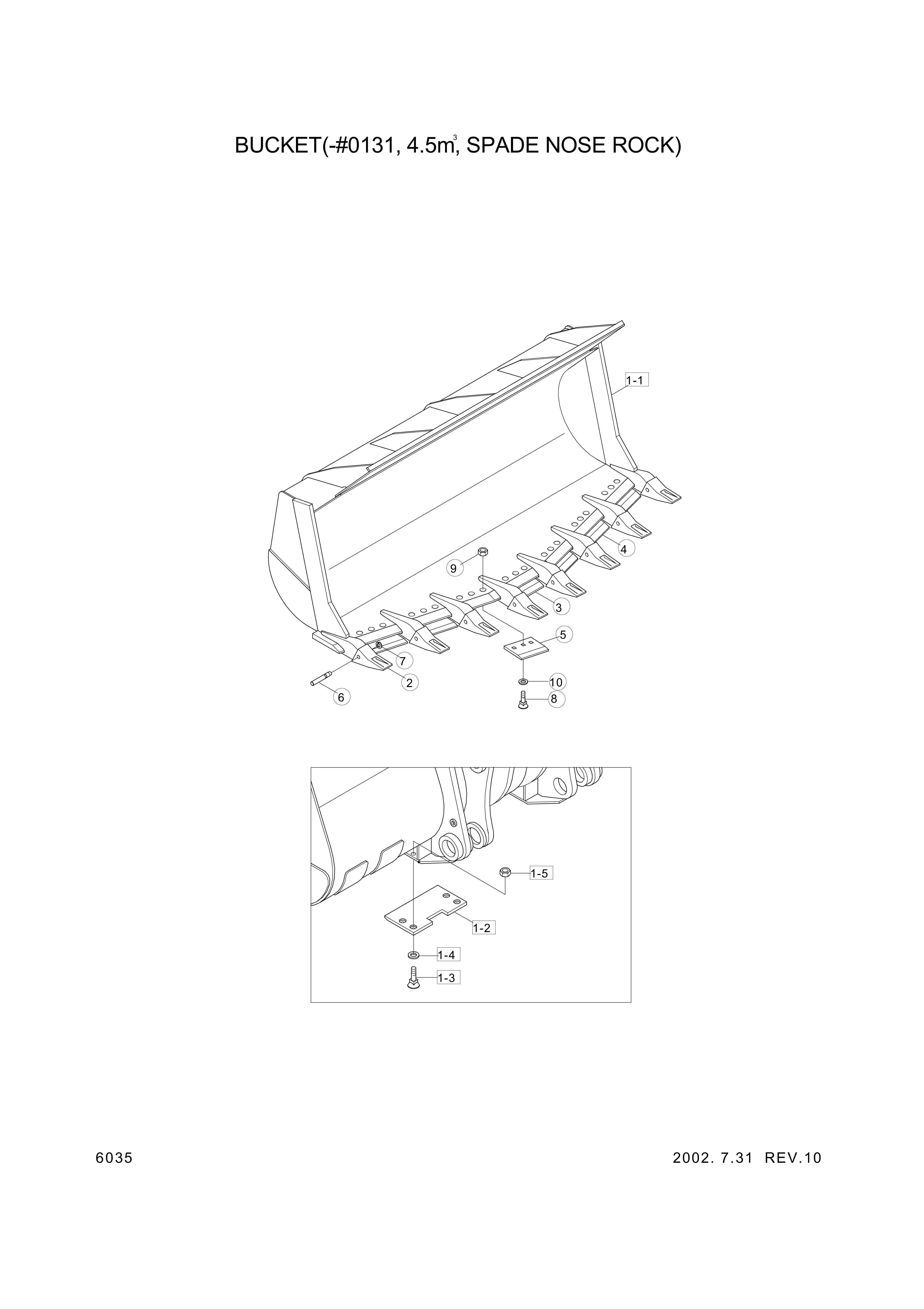 drawing for Hyundai Construction Equipment 61L6-01730 - TOOTH (figure 2)