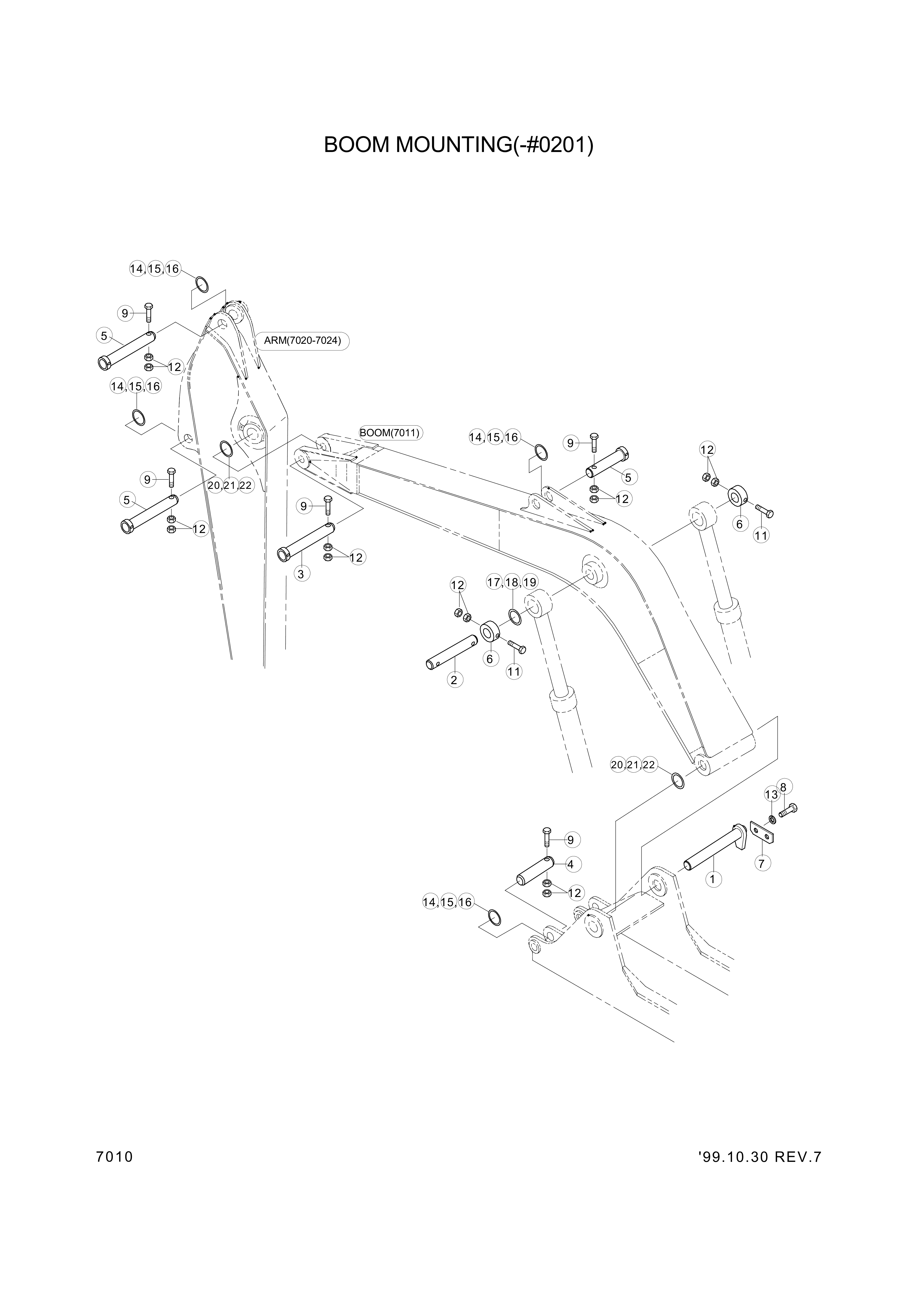 drawing for Hyundai Construction Equipment 61EK-11011 - PIN-JOINT (figure 1)