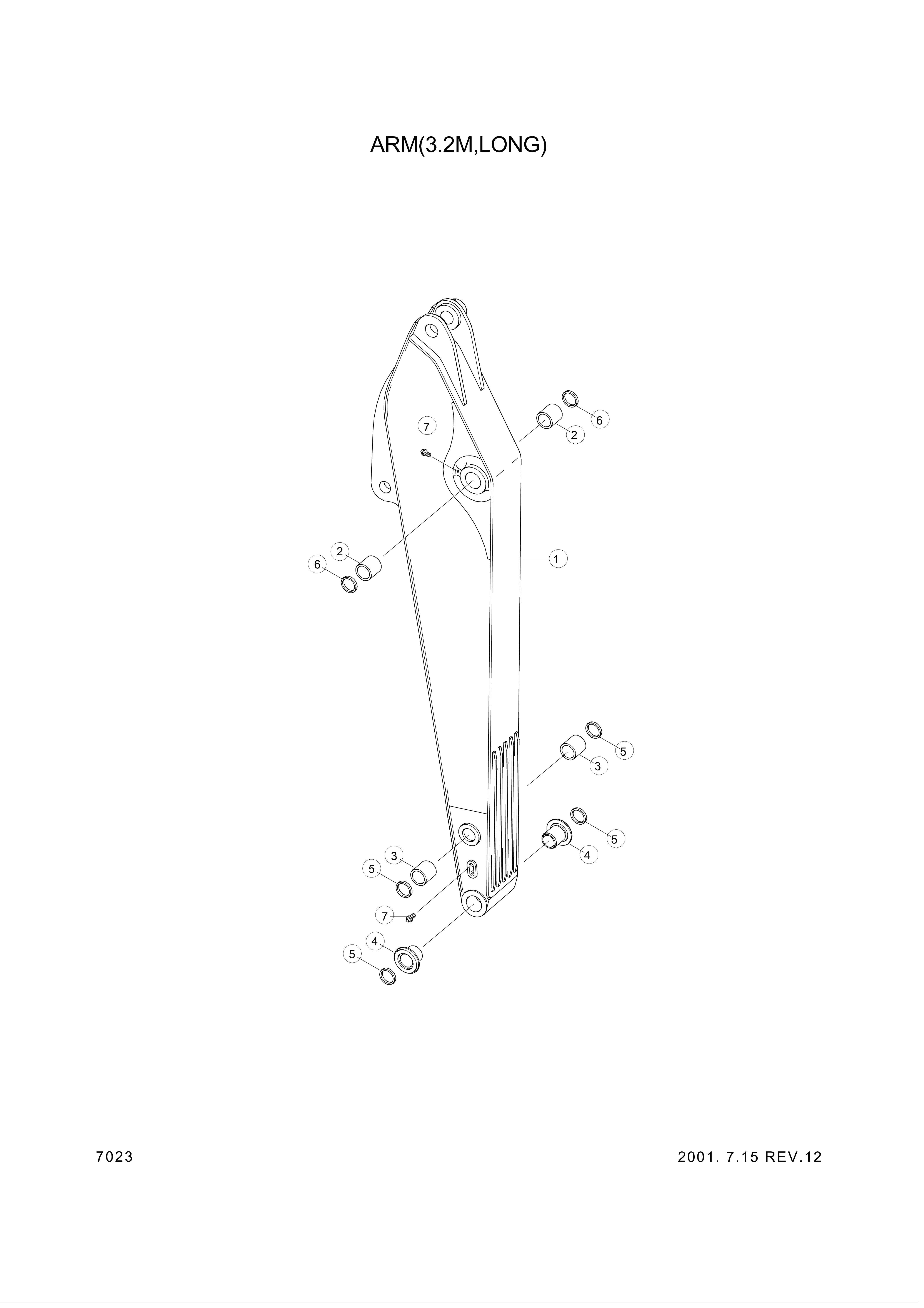 drawing for Hyundai Construction Equipment 61EL-25010 - BODY-ARM (figure 1)